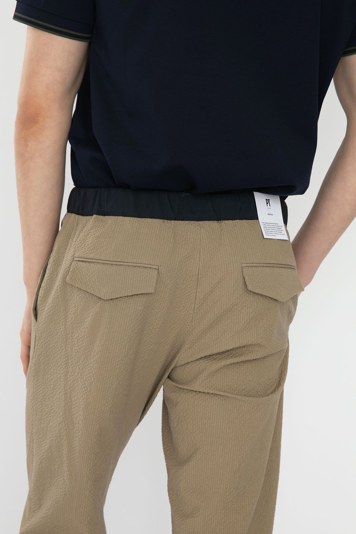 Pantaloni Torino Zeta Beli Lastikli Streç Gofre Pantolon-Libas Trendy Fashion Store