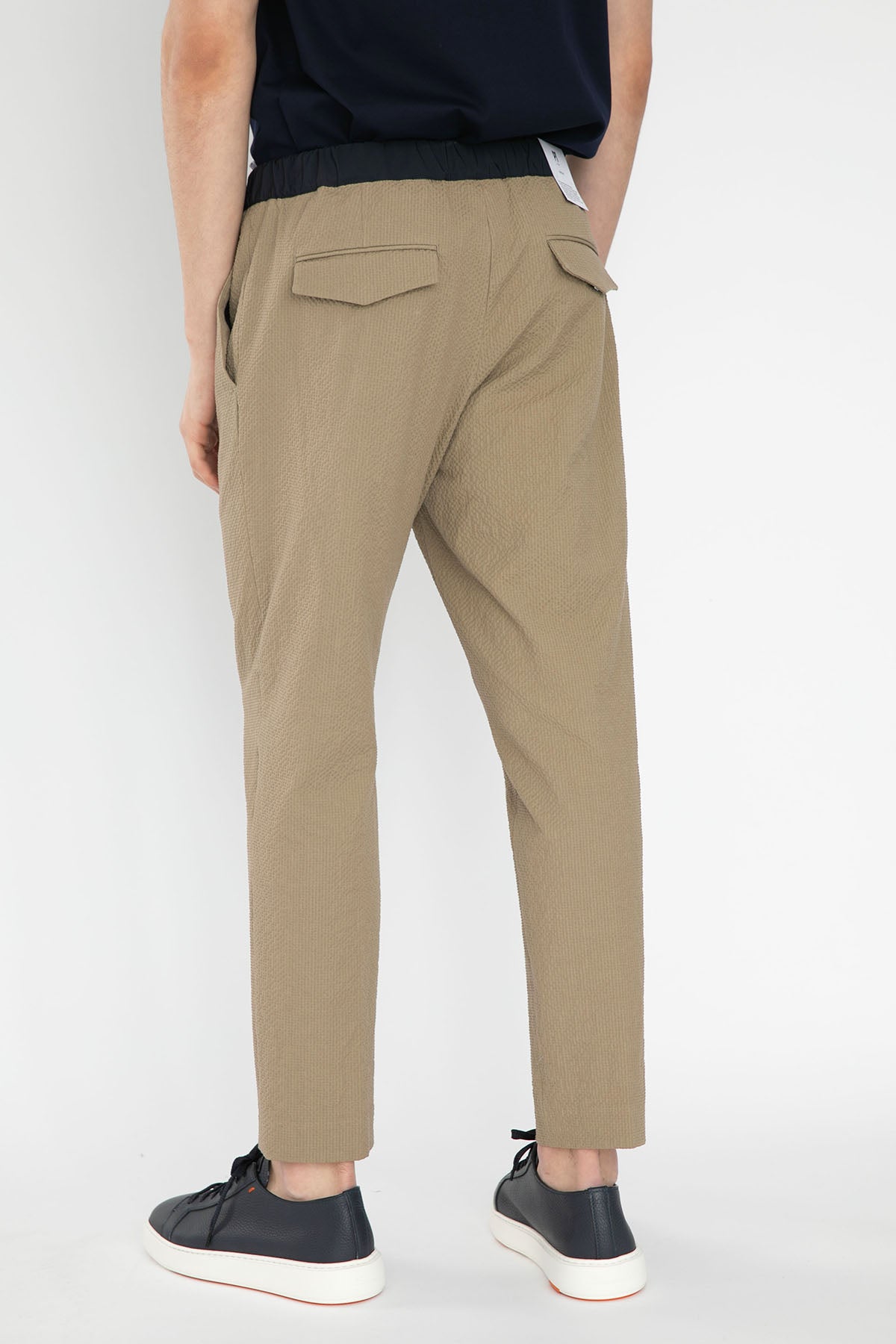 Pantaloni Torino Zeta Beli Lastikli Streç Gofre Pantolon-Libas Trendy Fashion Store