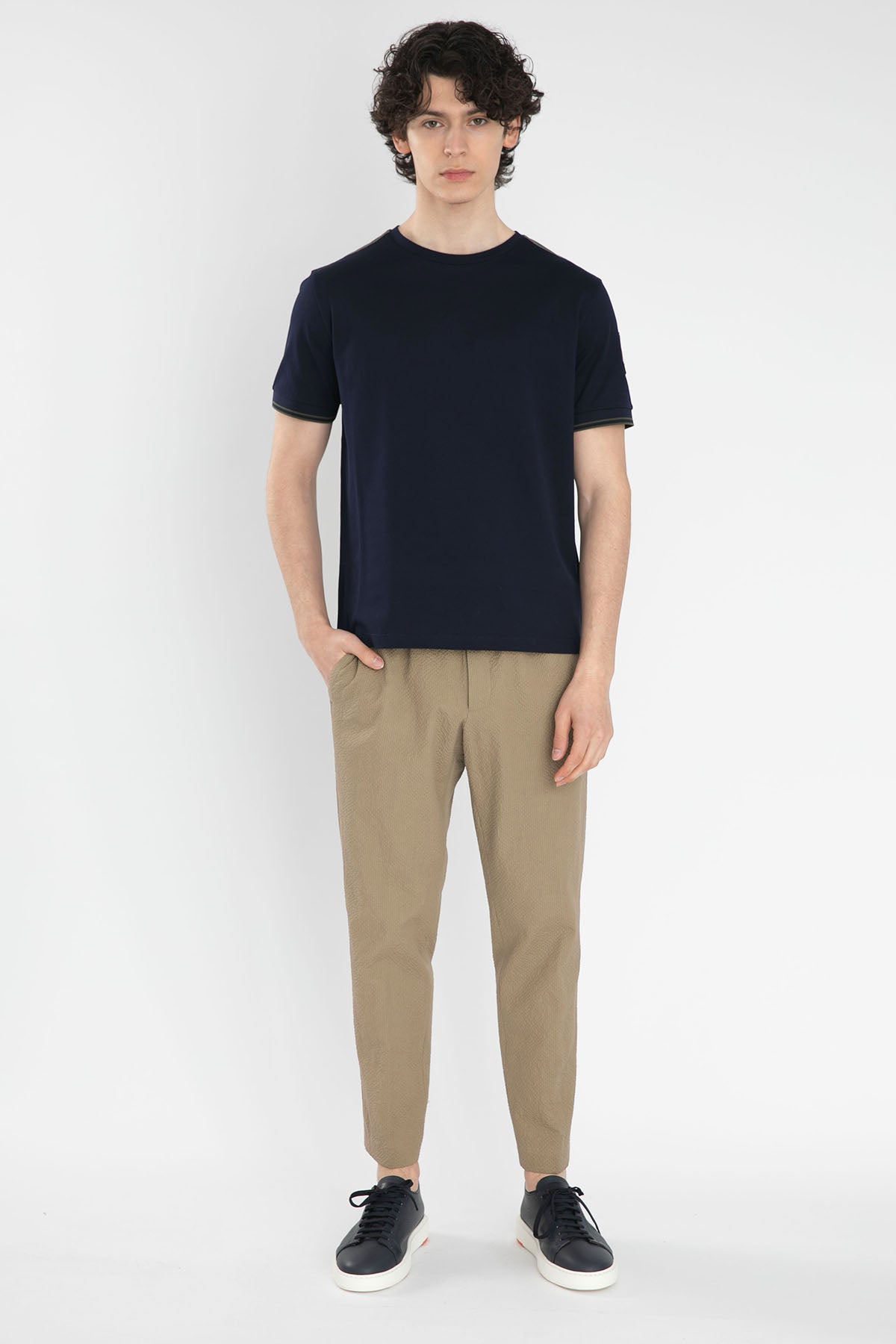 Pantaloni Torino Zeta Beli Lastikli Streç Gofre Pantolon-Libas Trendy Fashion Store