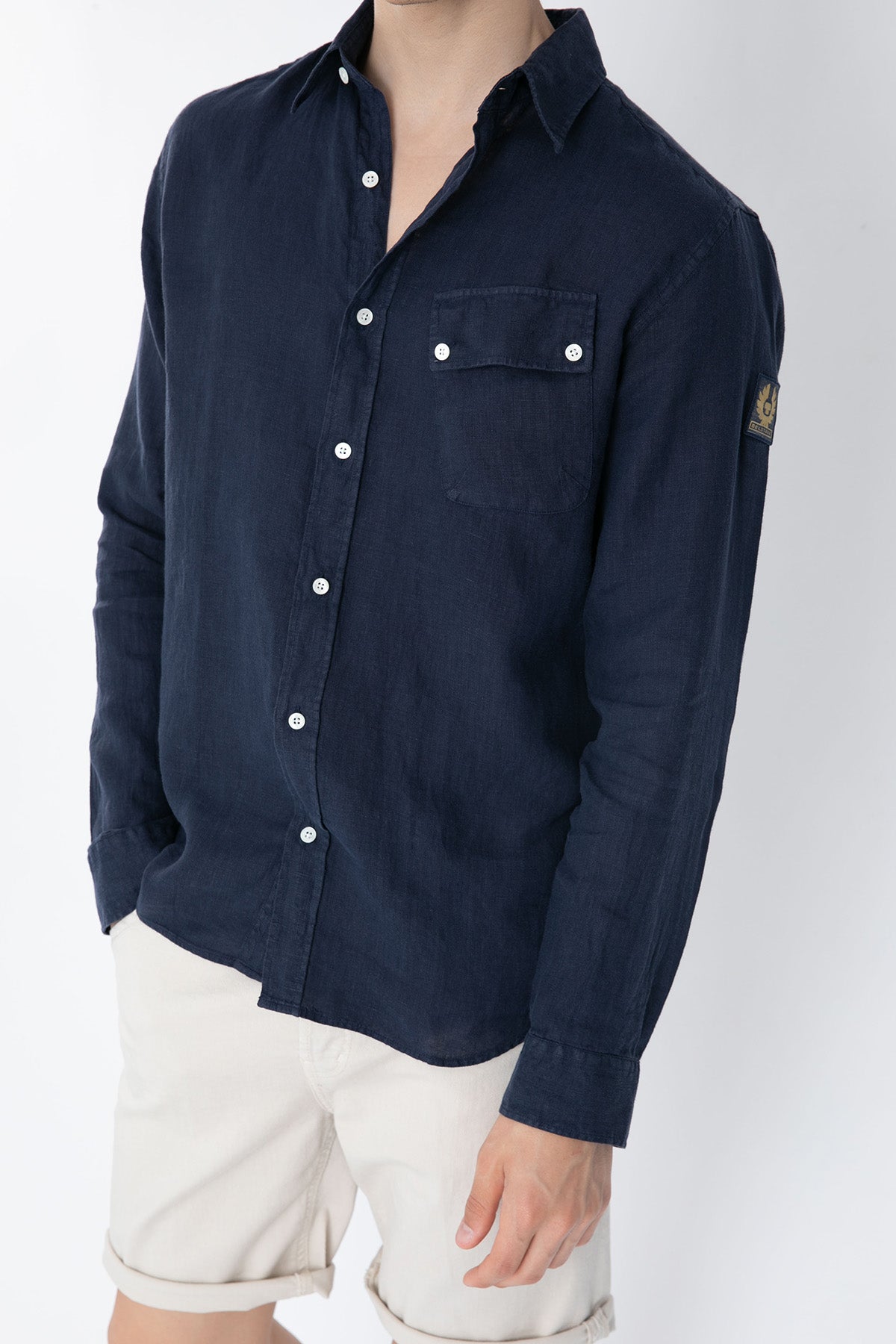 Belstaff Cep Detaylı Keten Gömlek-Libas Trendy Fashion Store