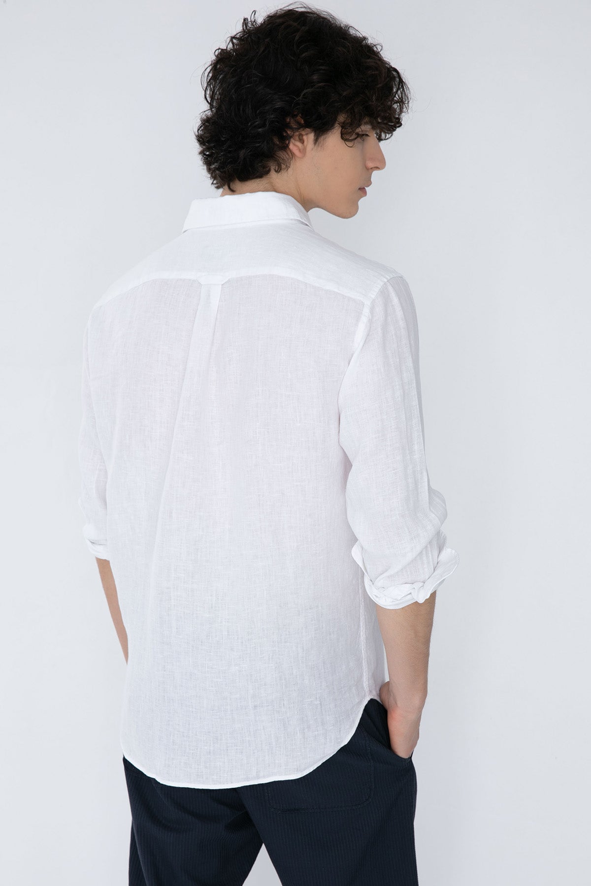 Belstaff Cep Detaylı Keten Gömlek-Libas Trendy Fashion Store