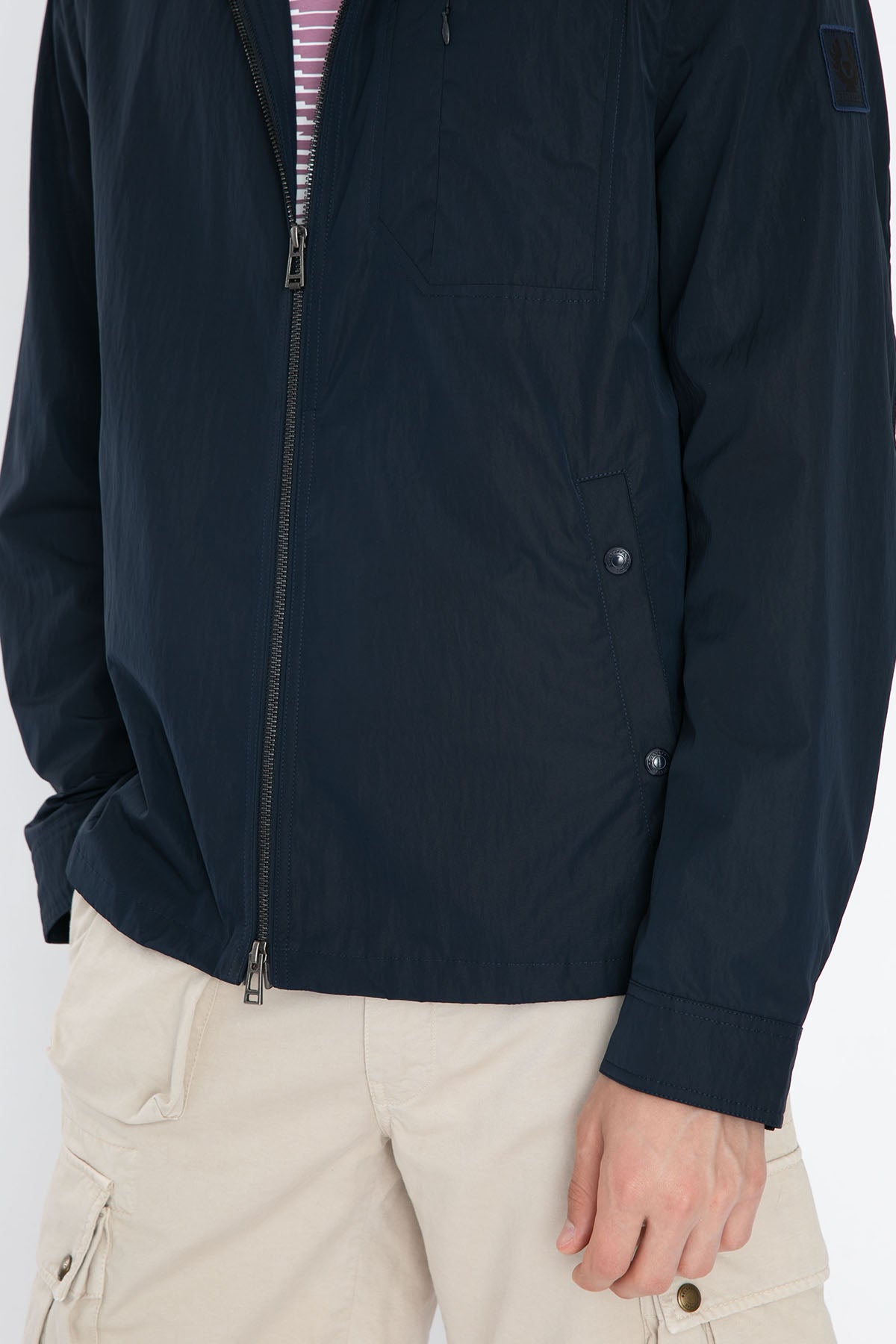 Belstaff Dik Yaka Fermuarlı İnce Mont-Libas Trendy Fashion Store