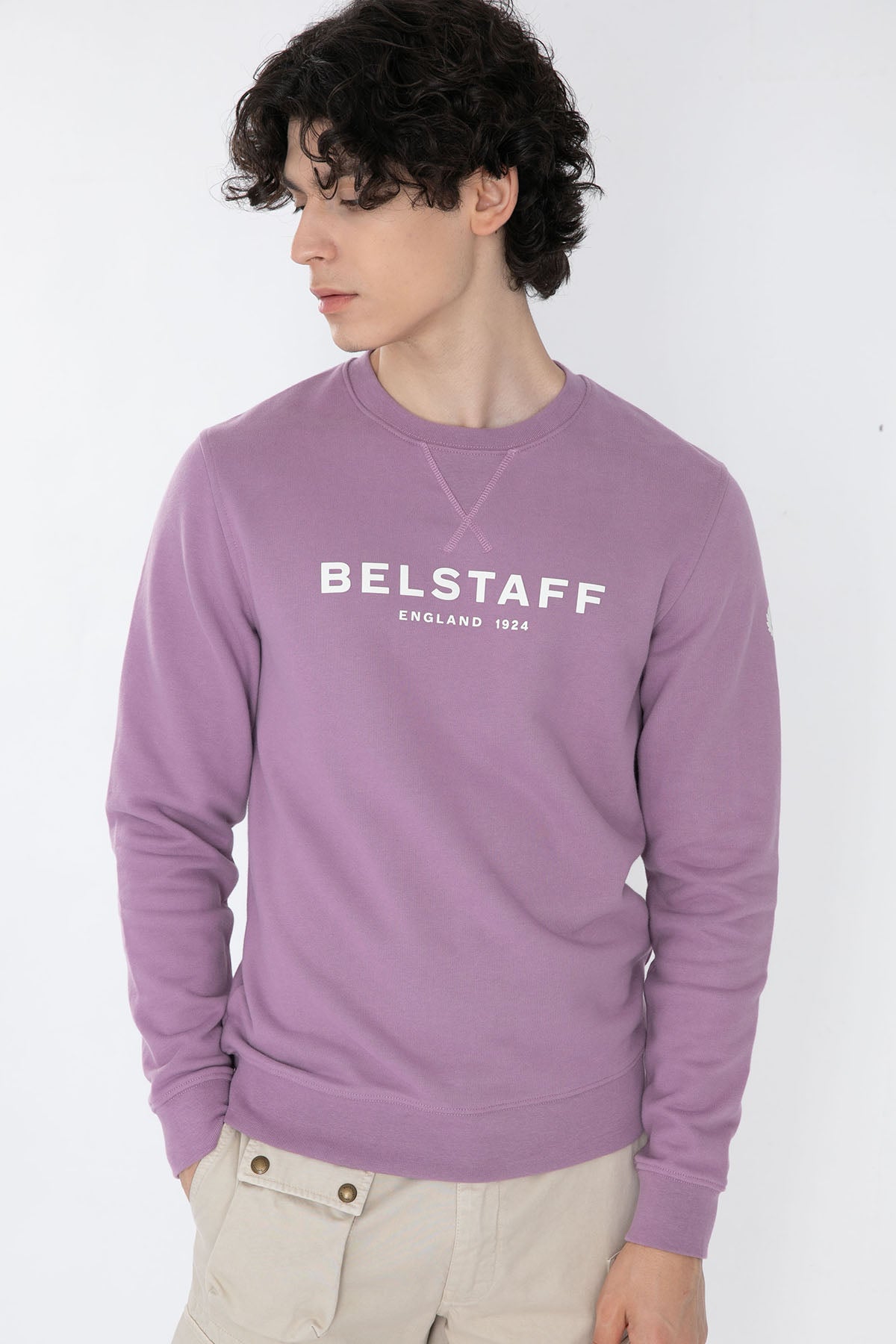 Belstaff Yuvarlak Yaka Logolu Sweatshirt-Libas Trendy Fashion Store