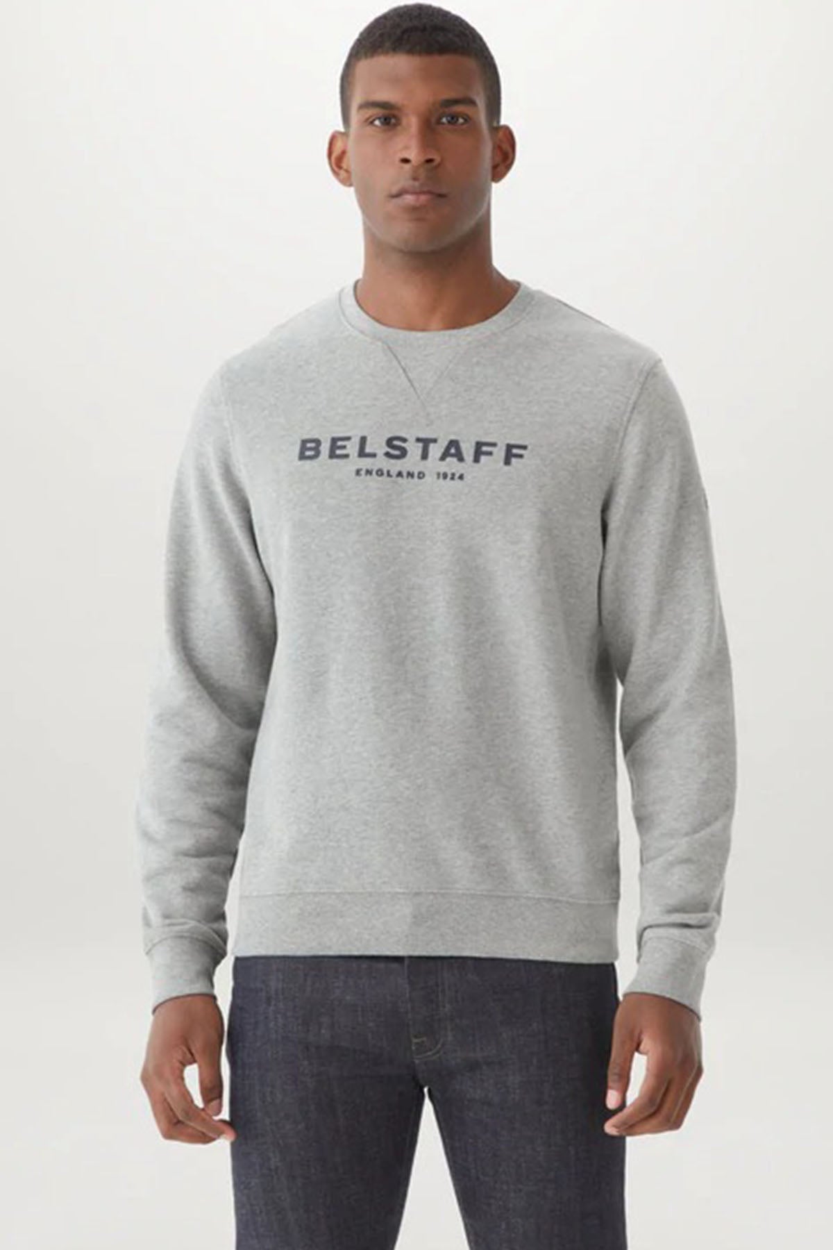 Belstaff Yuvarlak Yaka Logolu Sweatshirt-Libas Trendy Fashion Store