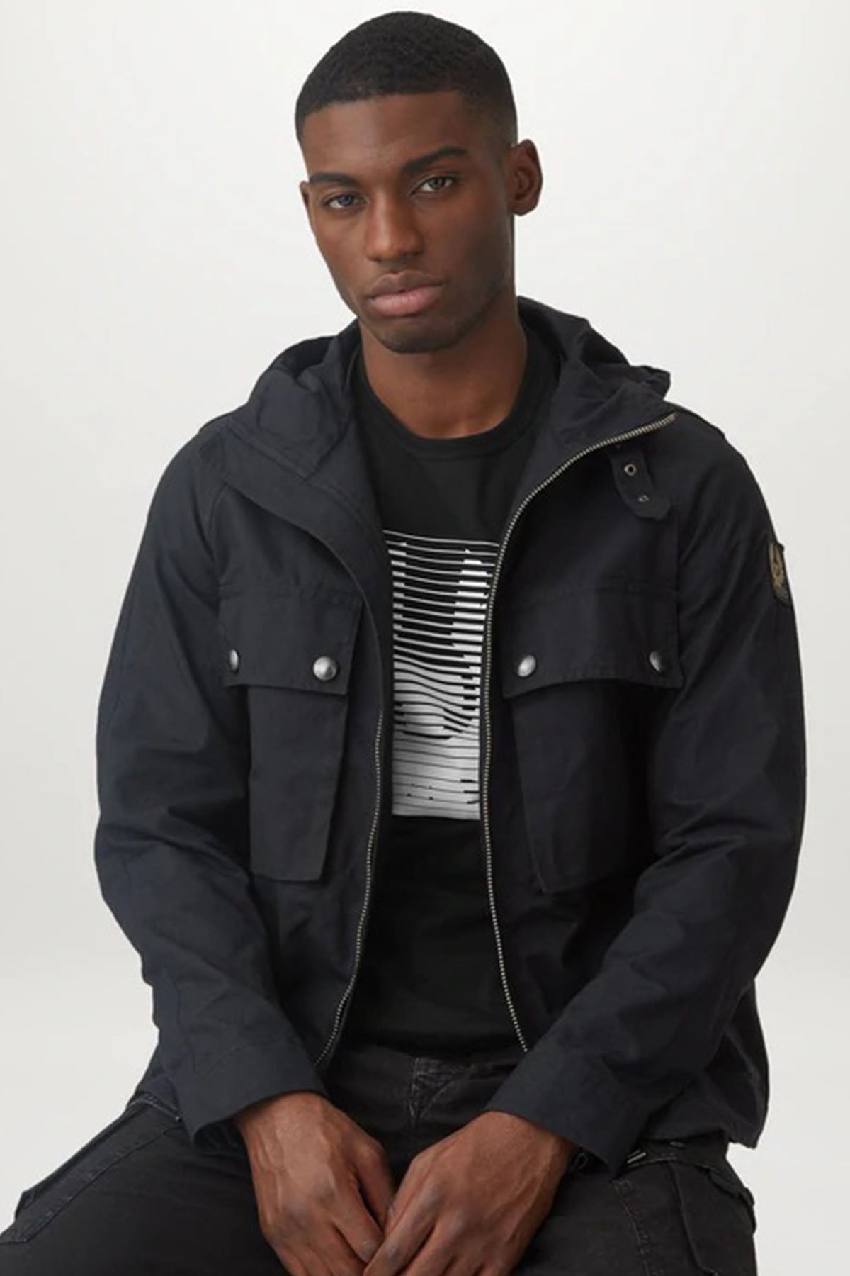 Belstaff Yuvarlak Yaka Logolu T-shirt-Libas Trendy Fashion Store