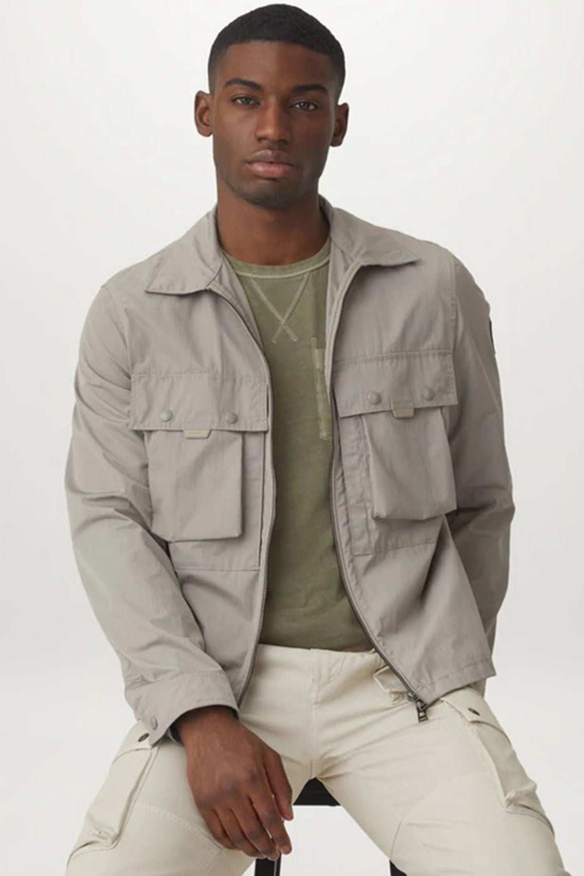 Belstaff Cep Detaylı Yuvarlak Yaka T-shirt-Libas Trendy Fashion Store