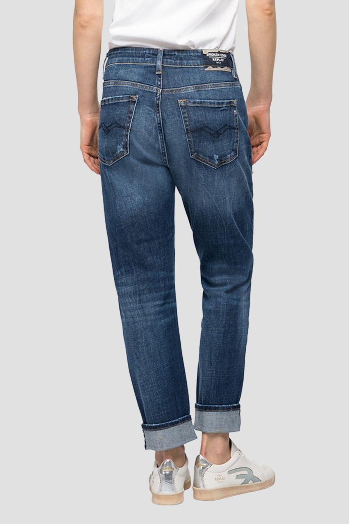 Replay Marty Yırtık Detaylı Streç Slim Boyfriend Fit Jeans-Libas Trendy Fashion Store