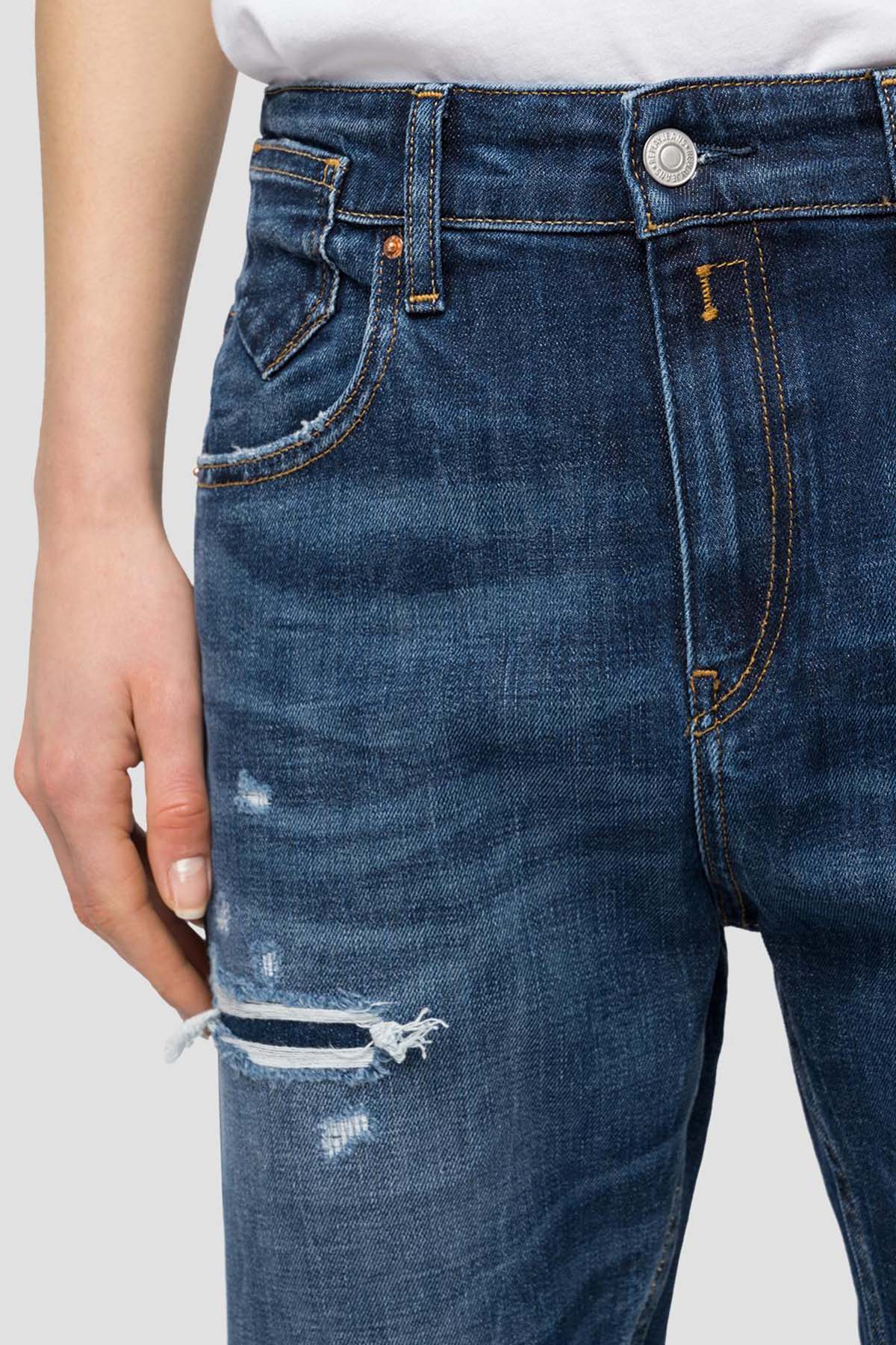Replay Marty Yırtık Detaylı Streç Slim Boyfriend Fit Jeans-Libas Trendy Fashion Store