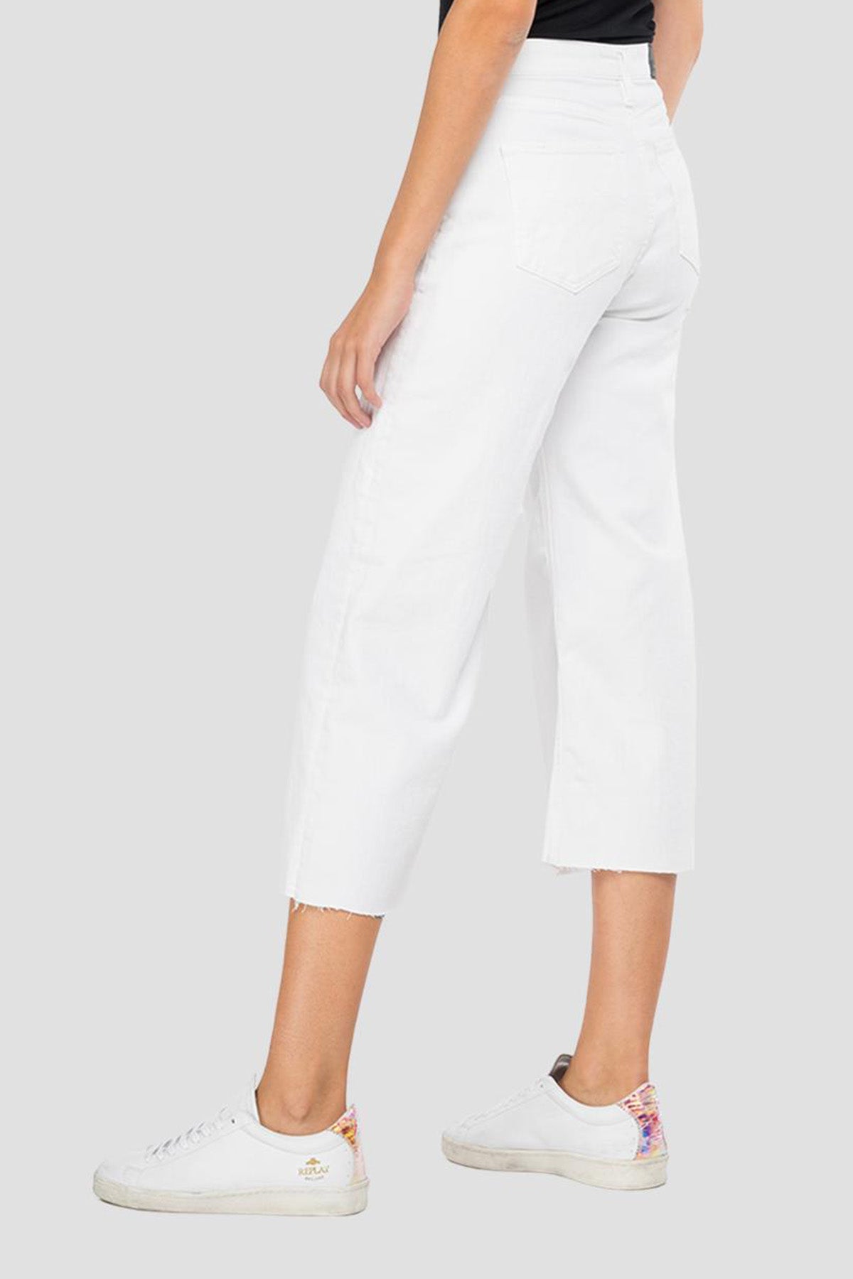 Replay Fahra Crop Geniş Paça Yüksek Bel Jeans-Libas Trendy Fashion Store