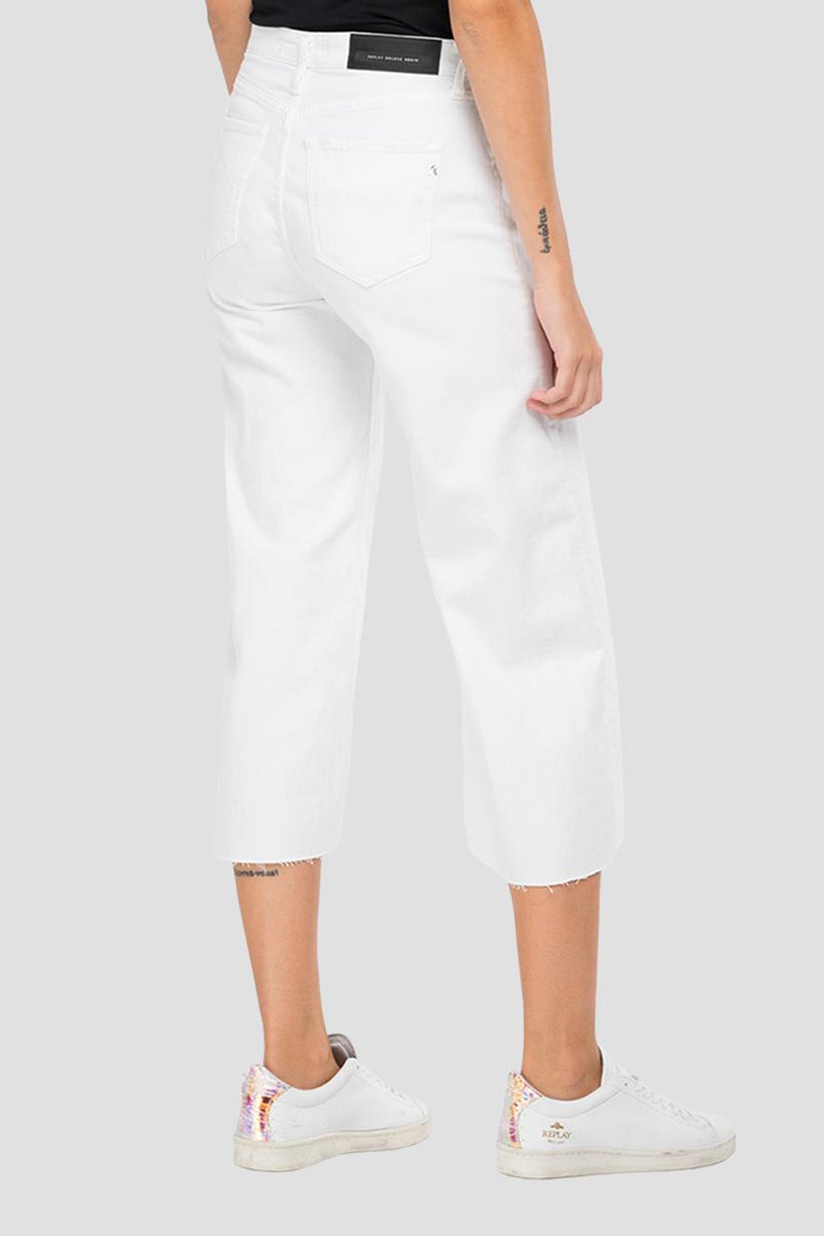 Replay Fahra Crop Geniş Paça Yüksek Bel Jeans-Libas Trendy Fashion Store