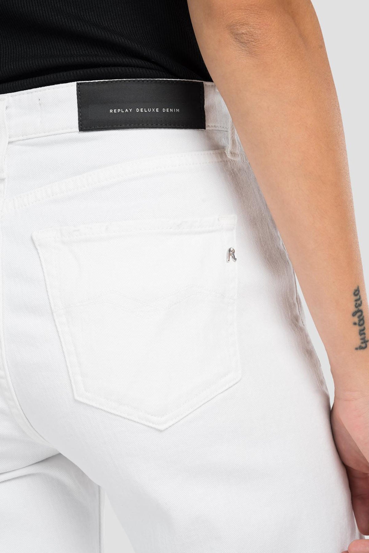 Replay Fahra Crop Geniş Paça Yüksek Bel Jeans-Libas Trendy Fashion Store