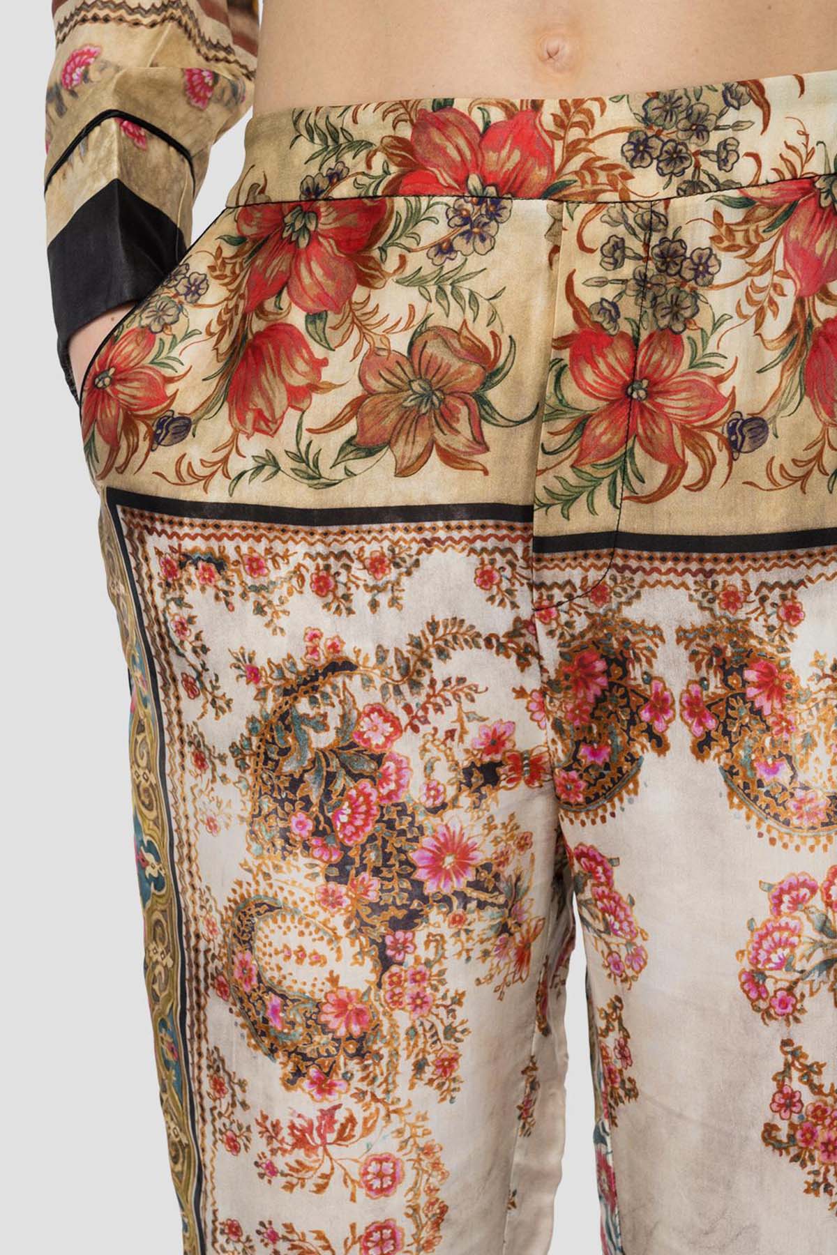 Replay Beli Lastikli Desenli Yüksek Bel Pantolon-Libas Trendy Fashion Store