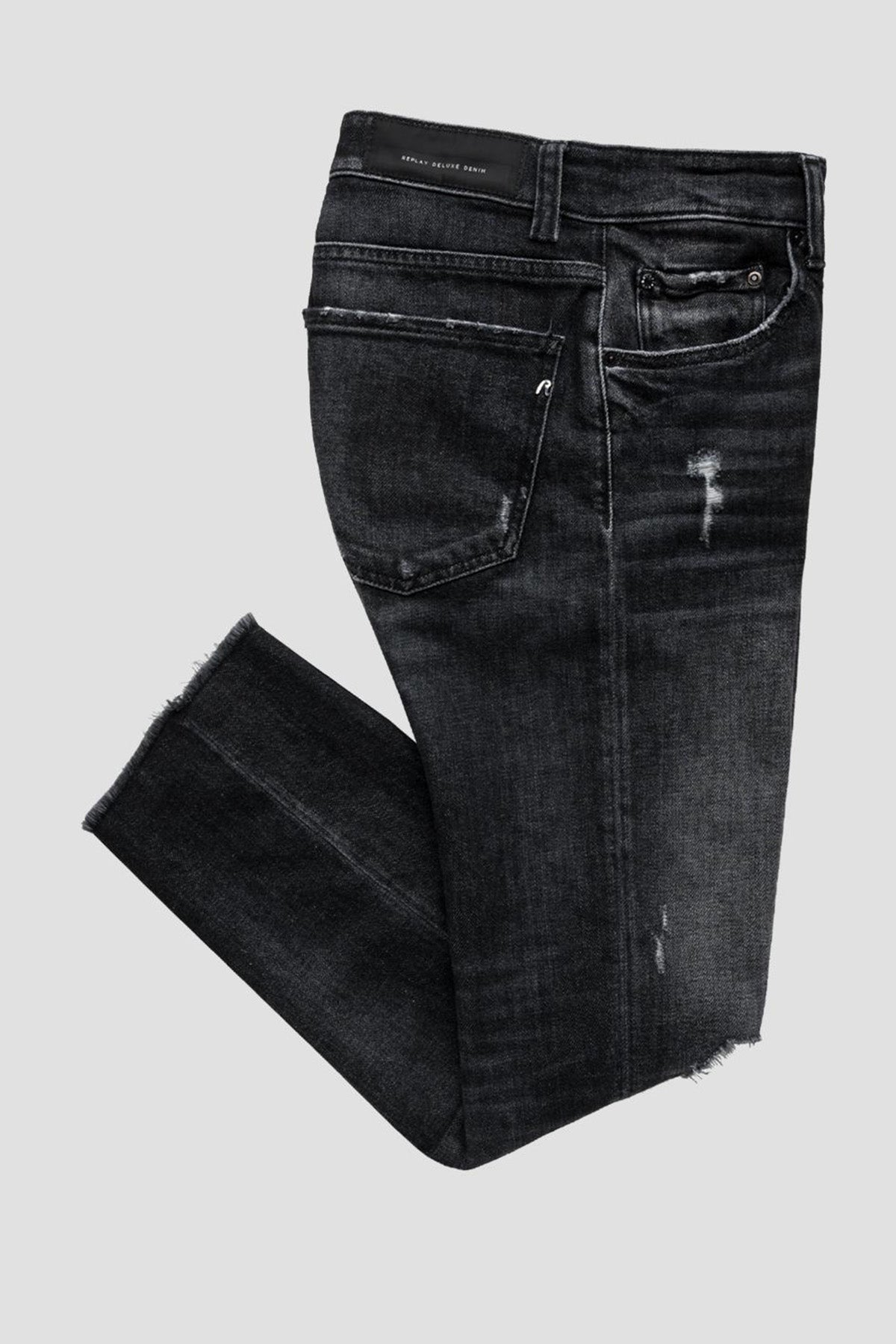 Replay Maijke Straight Crop Fit Yüksek Bel Streç Jeans-Libas Trendy Fashion Store