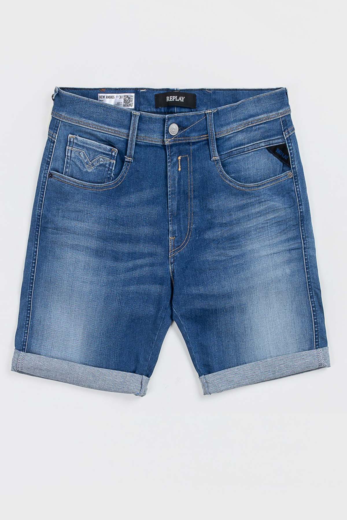 Replay Hyperflex Re-Used New Anbass Slim Fit Jean Şort-Libas Trendy Fashion Store