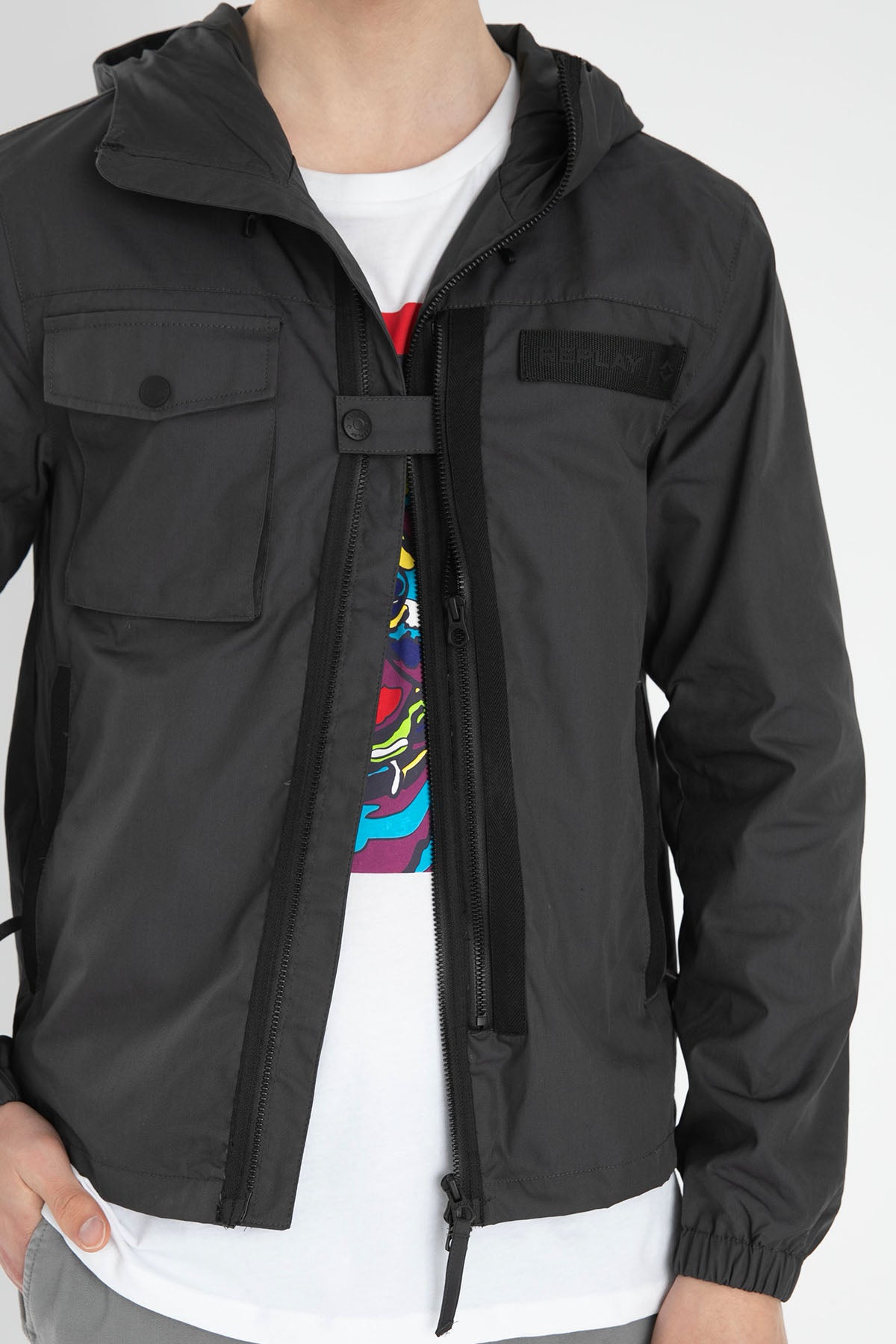 Replay Kapüşonlu Kapaklı Cep Detaylı Mont-Libas Trendy Fashion Store