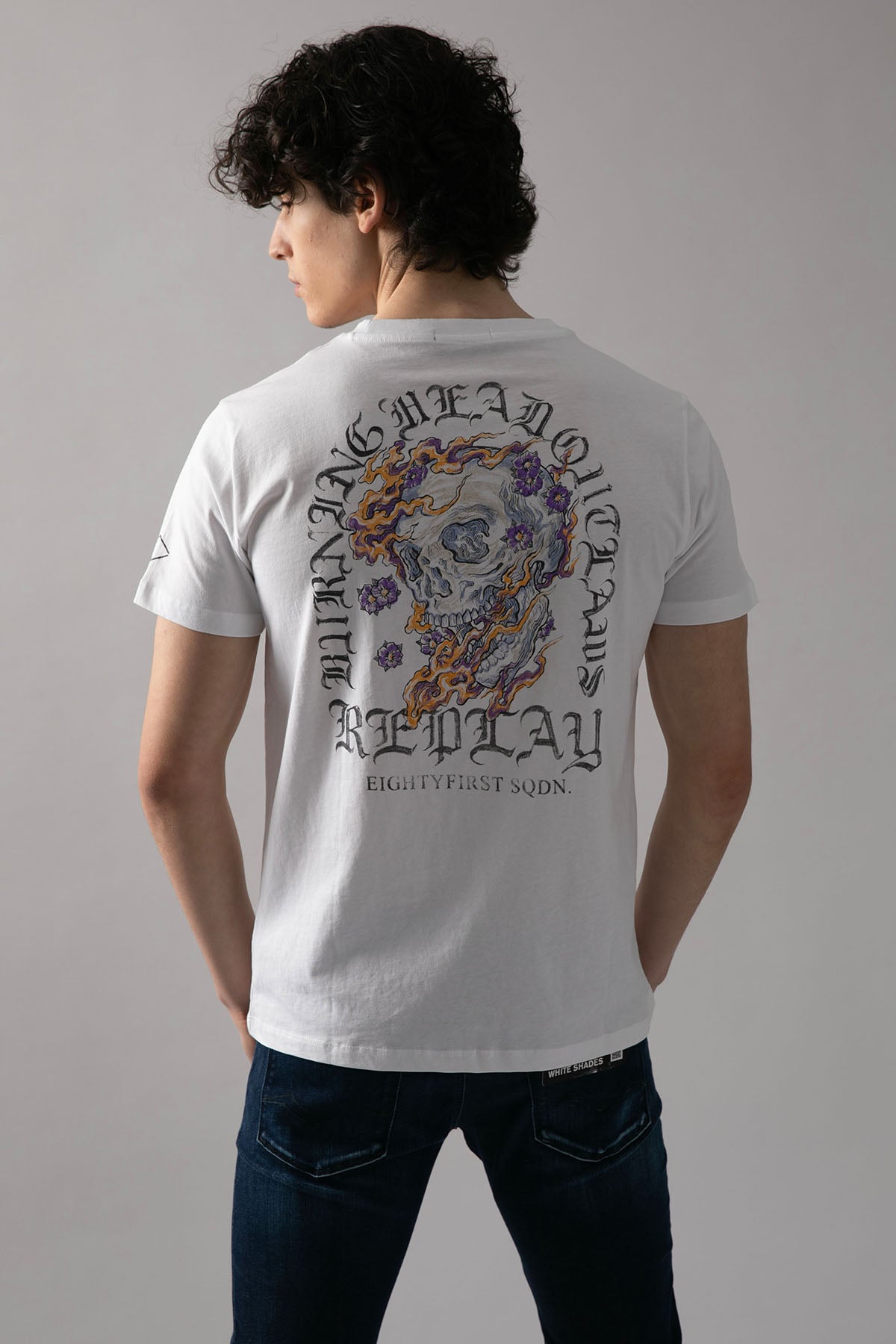 Replay Yuvarlak Yaka Baskılı T-shirt-Libas Trendy Fashion Store