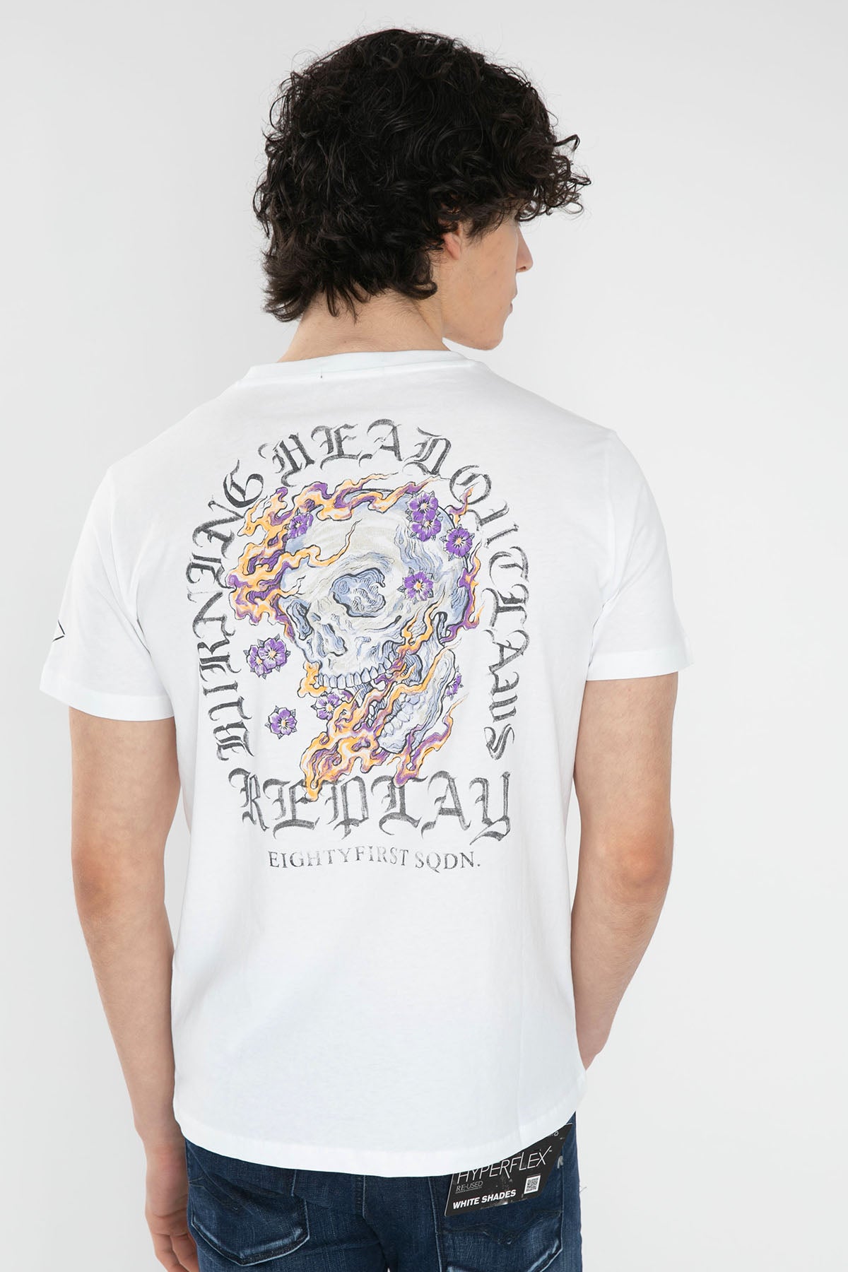 Replay Yuvarlak Yaka Baskılı T-shirt-Libas Trendy Fashion Store