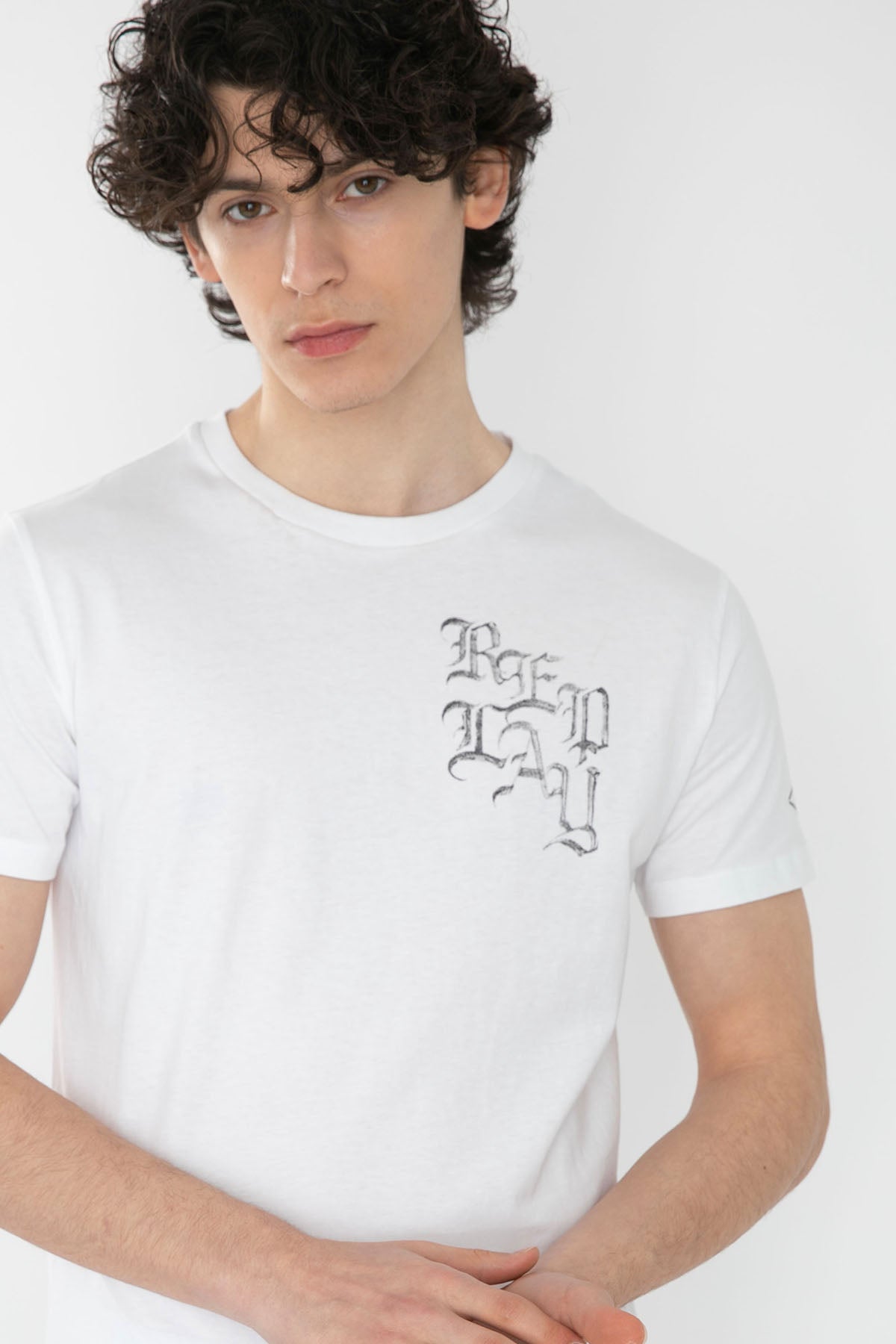 Replay Yuvarlak Yaka Baskılı T-shirt-Libas Trendy Fashion Store