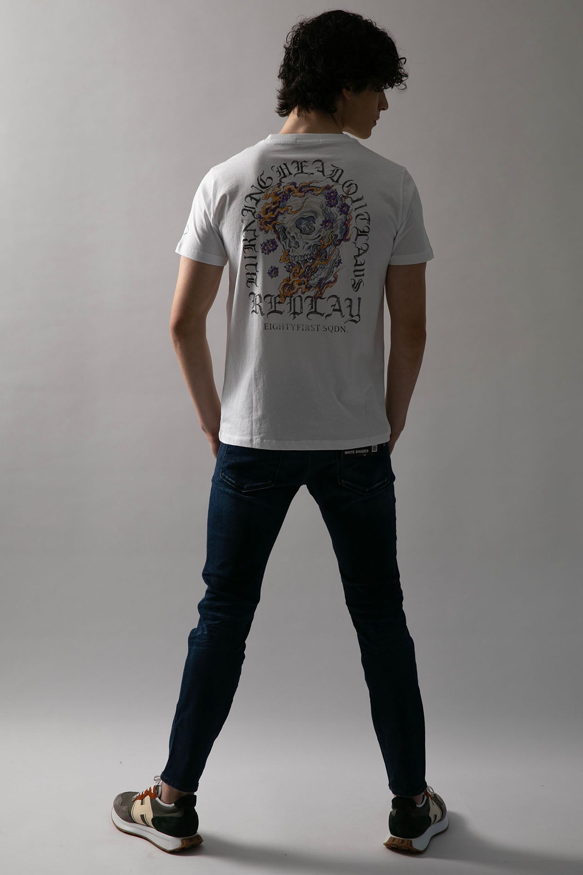 Replay Yuvarlak Yaka Baskılı T-shirt-Libas Trendy Fashion Store