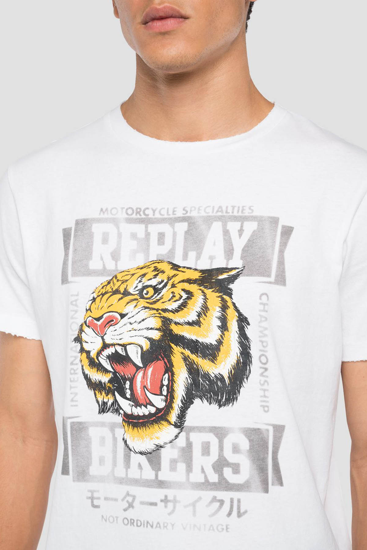 Replay Yuvarlak Yaka Kaplan Grafikli T-shirt-Libas Trendy Fashion Store