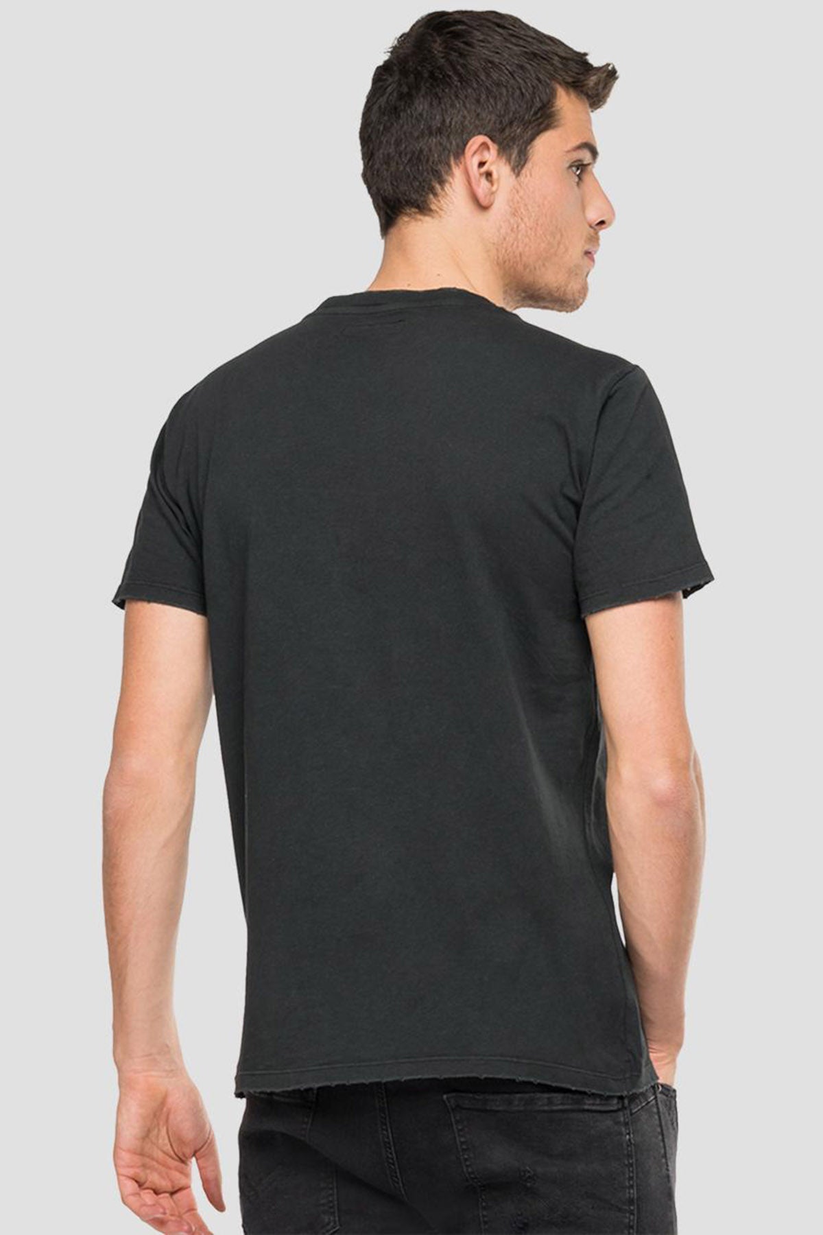 Replay Yuvarlak Yaka Kaplan Grafikli T-shirt-Libas Trendy Fashion Store