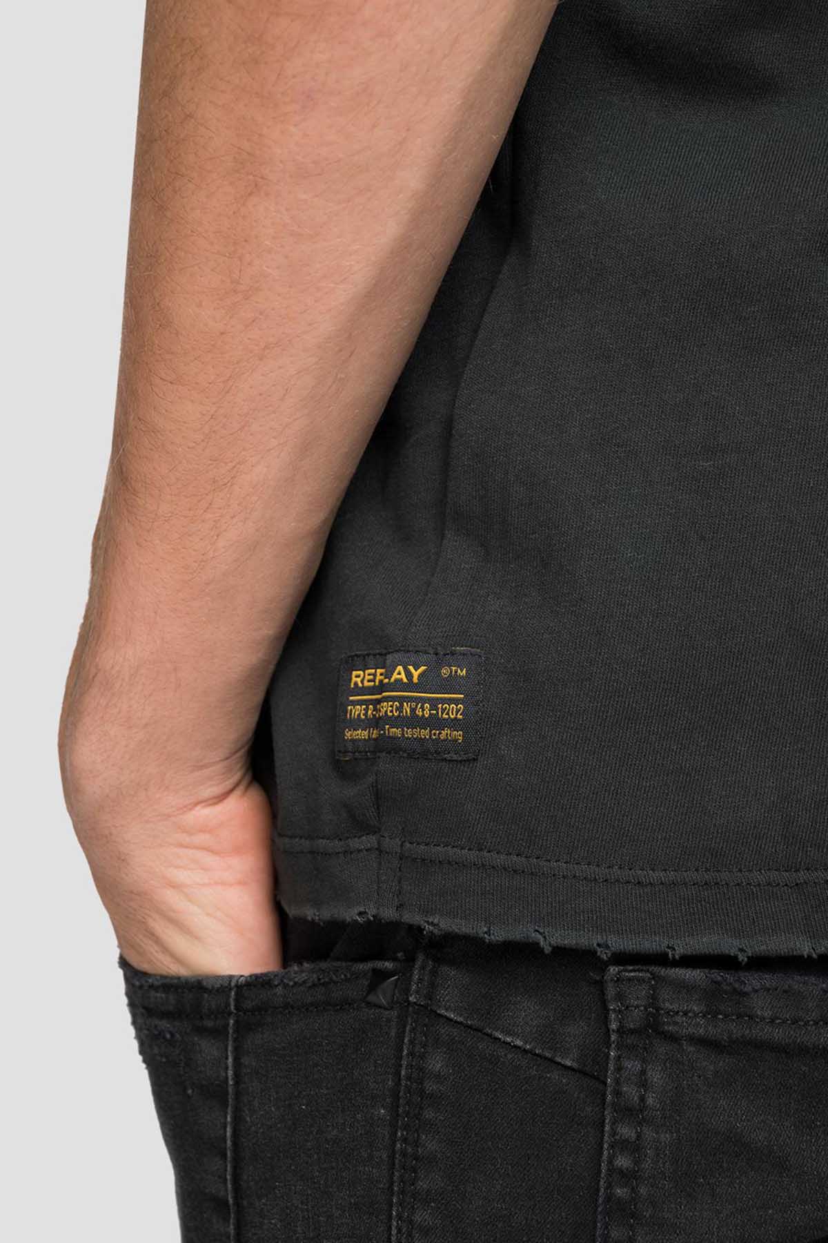 Replay Yuvarlak Yaka Kaplan Grafikli T-shirt-Libas Trendy Fashion Store