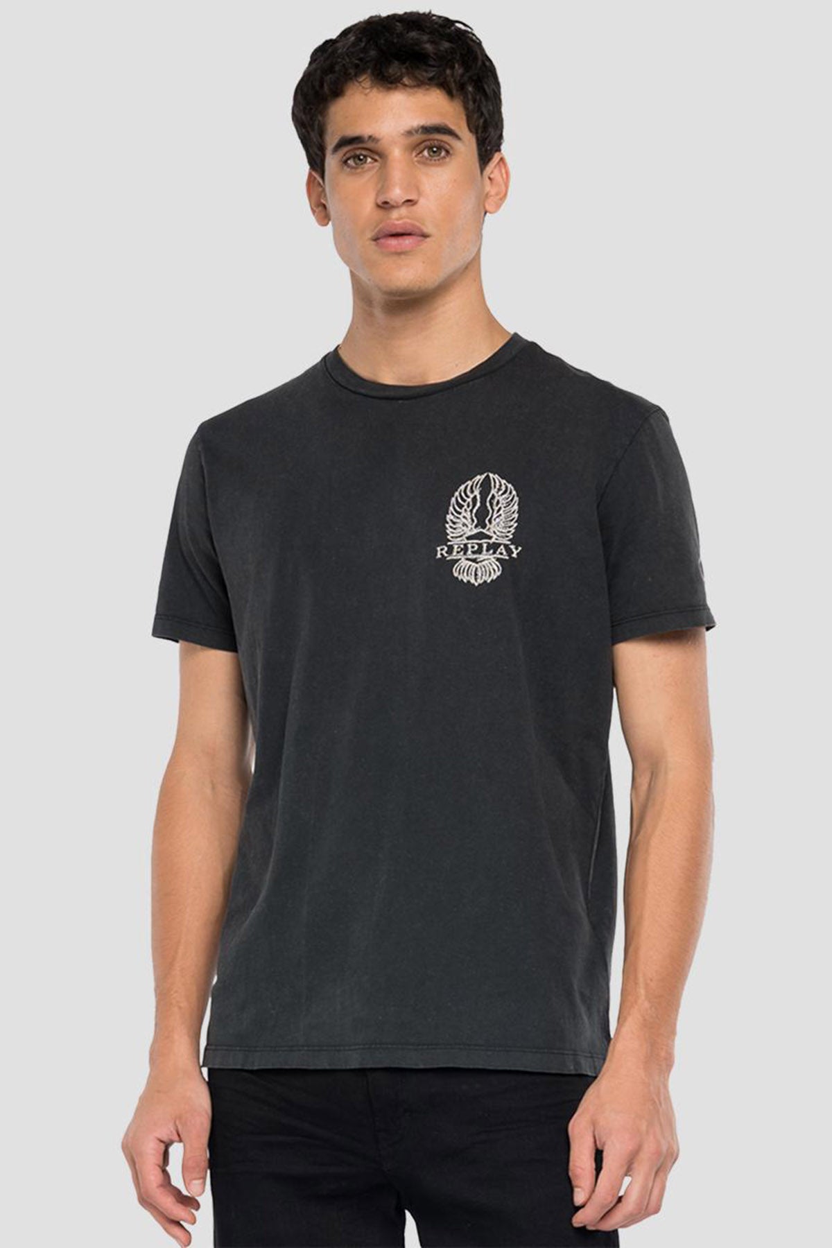 Replay Nakış Logolu Yuvarlak Yaka T-shirt-Libas Trendy Fashion Store