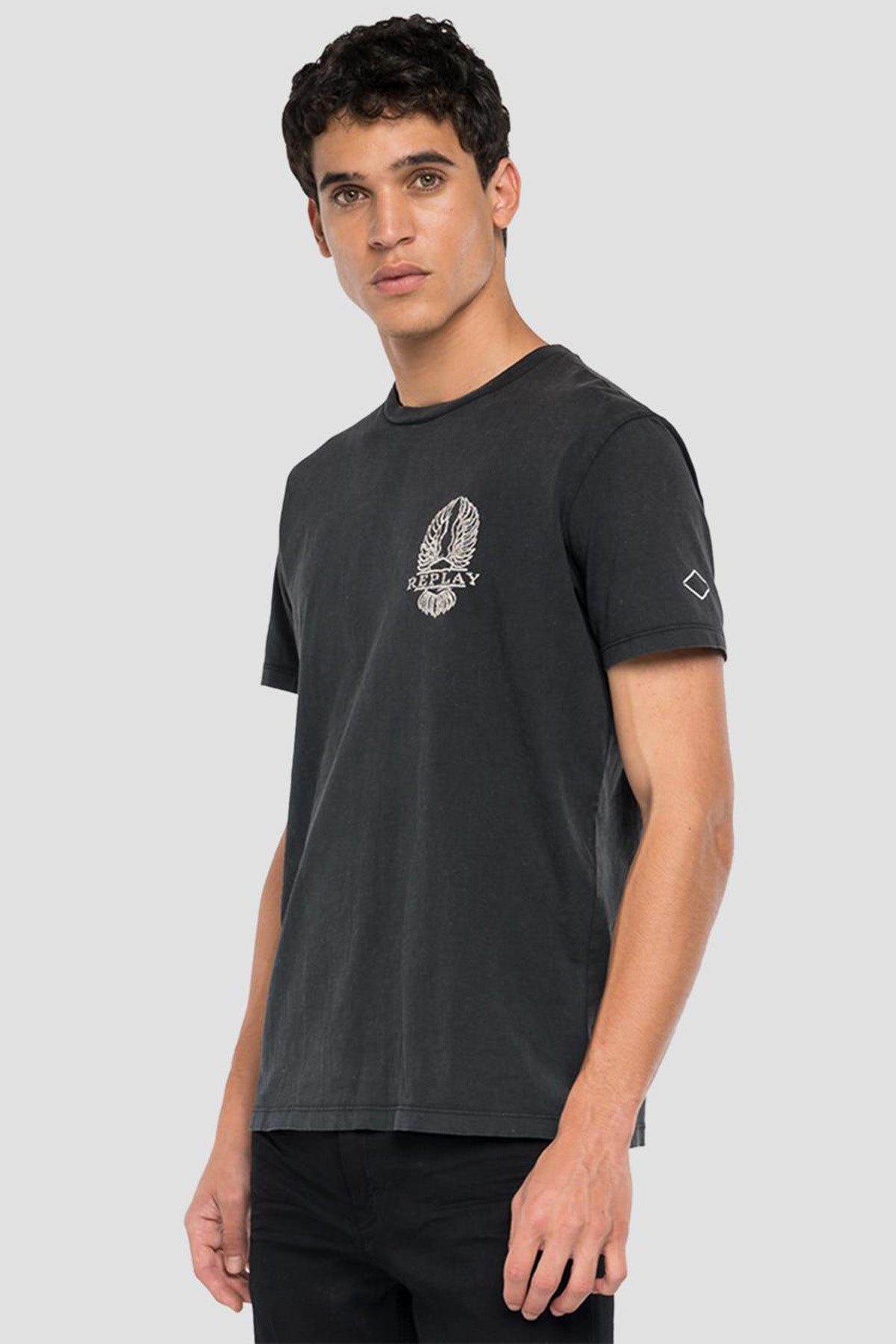 Replay Nakış Logolu Yuvarlak Yaka T-shirt-Libas Trendy Fashion Store