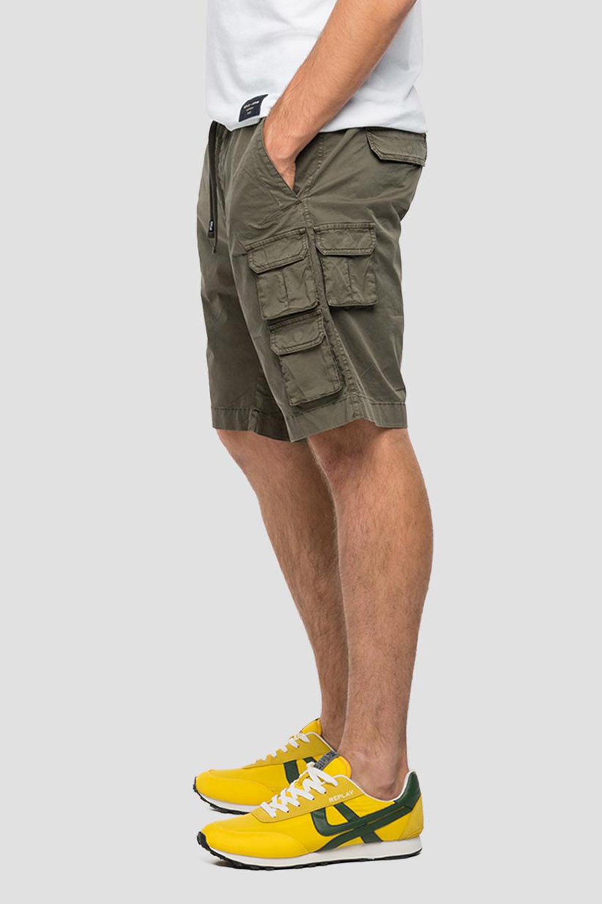 Replay Beli Lastikli Kargo Cepli Streç Şort-Libas Trendy Fashion Store