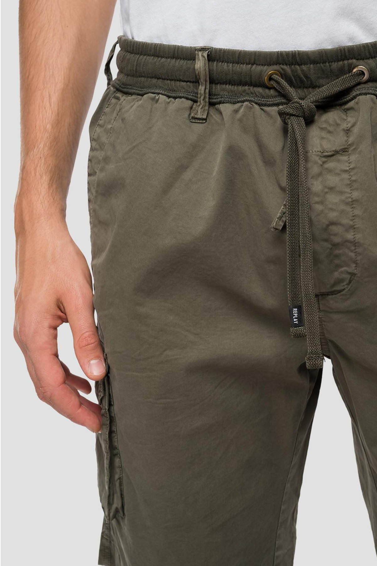 Replay Beli Lastikli Kargo Cepli Streç Şort-Libas Trendy Fashion Store