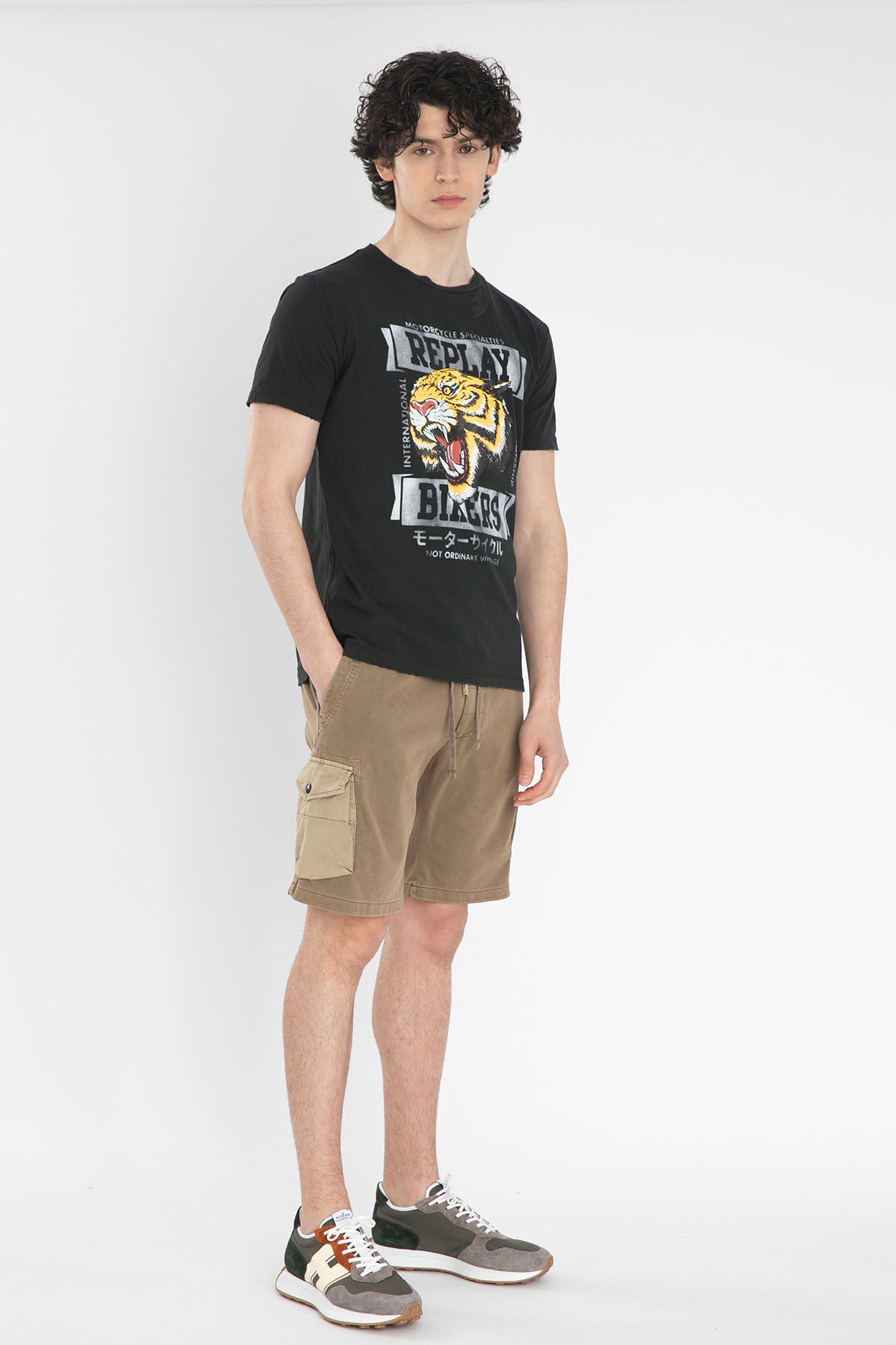 Replay Beli Lastikli Kargo Cepli Şort-Libas Trendy Fashion Store