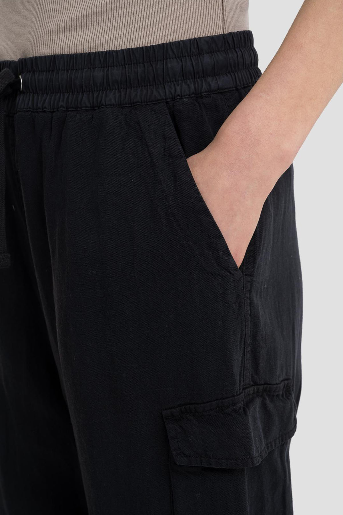 Replay Beli Lastikli Yüksek Bel Jogger Kargo Pantolon-Libas Trendy Fashion Store