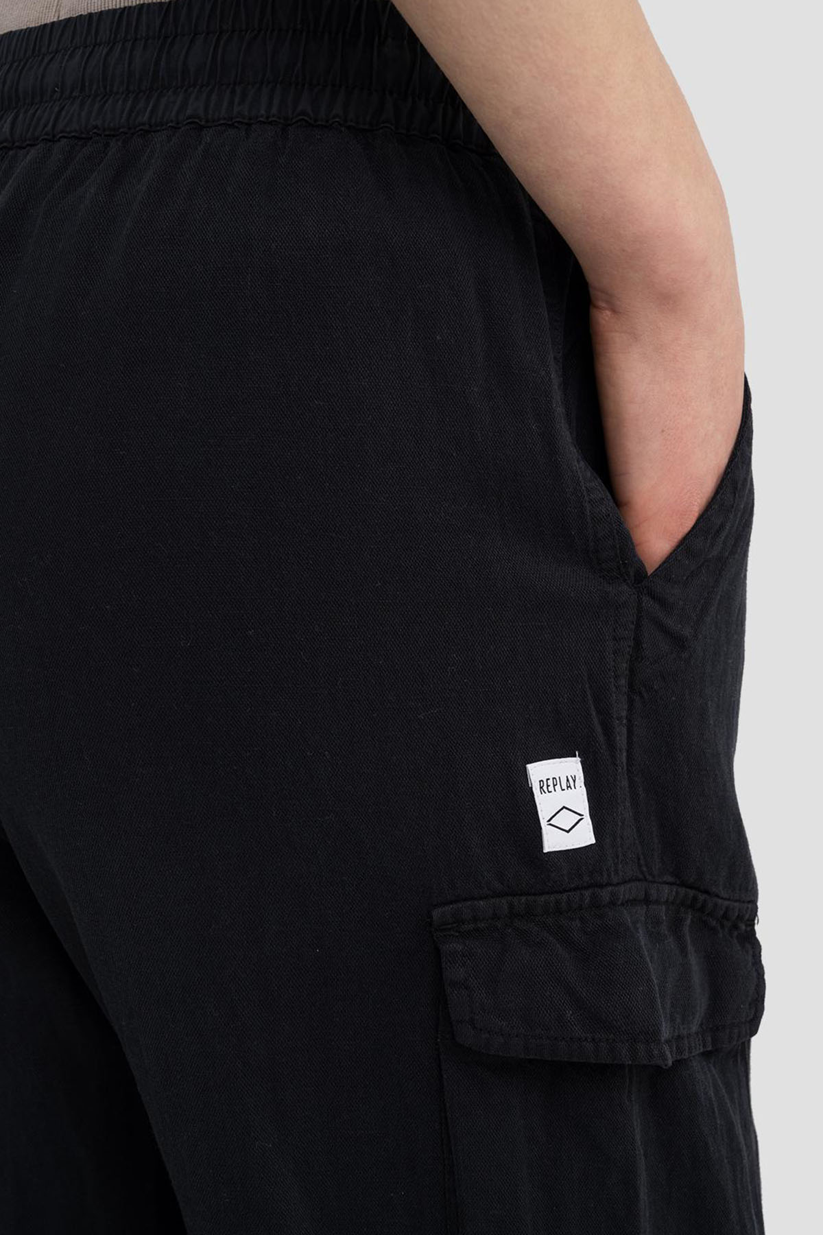 Replay Beli Lastikli Yüksek Bel Jogger Kargo Pantolon-Libas Trendy Fashion Store