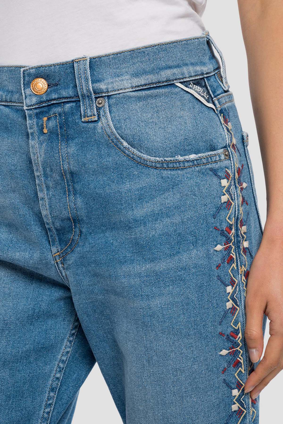 Replay Maijke Cropped Straight Fit Yüksek Bel Jeans-Libas Trendy Fashion Store