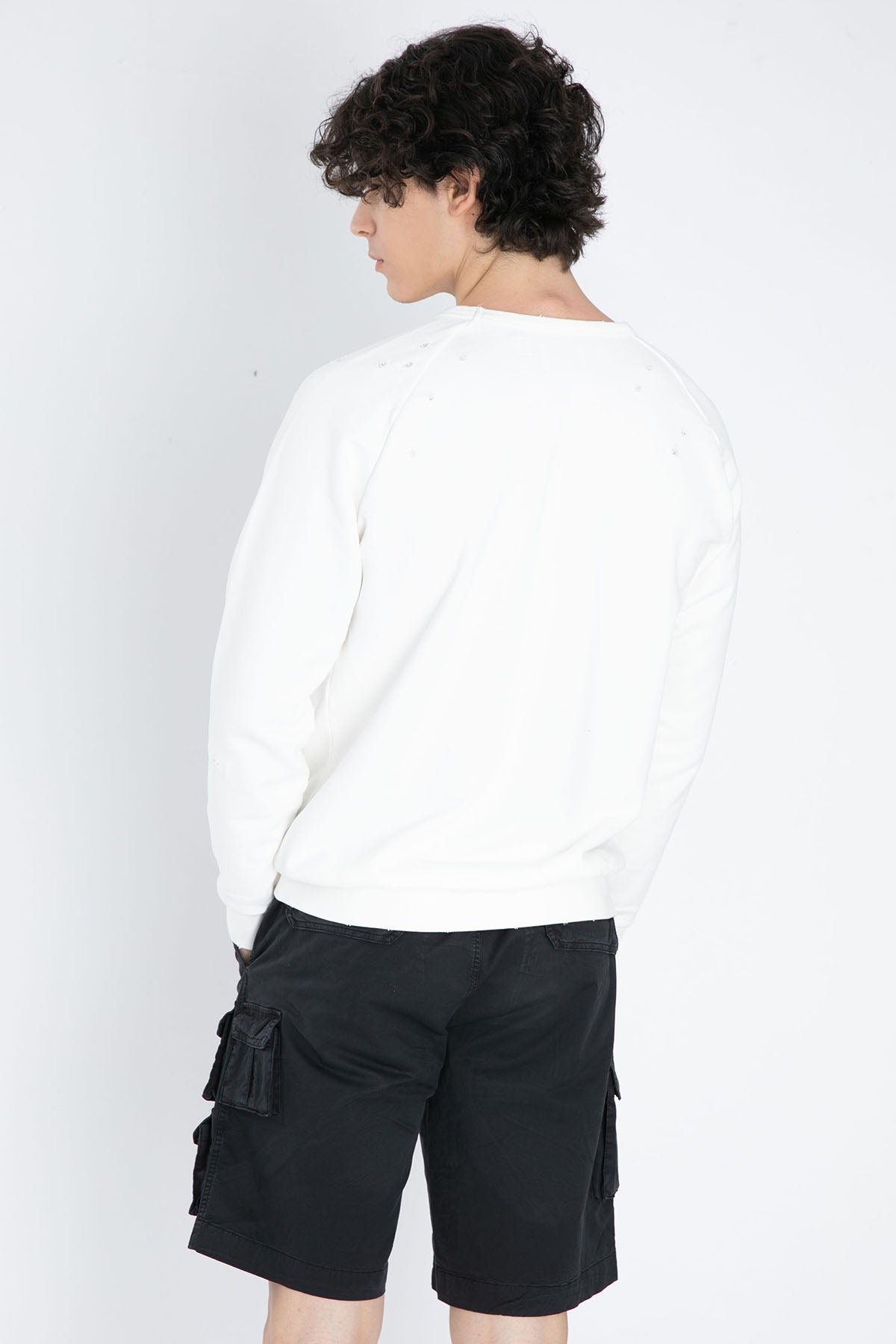 Replay Eskitme Detaylı Yuvarlak Yaka Logolu Sweatshirt-Libas Trendy Fashion Store