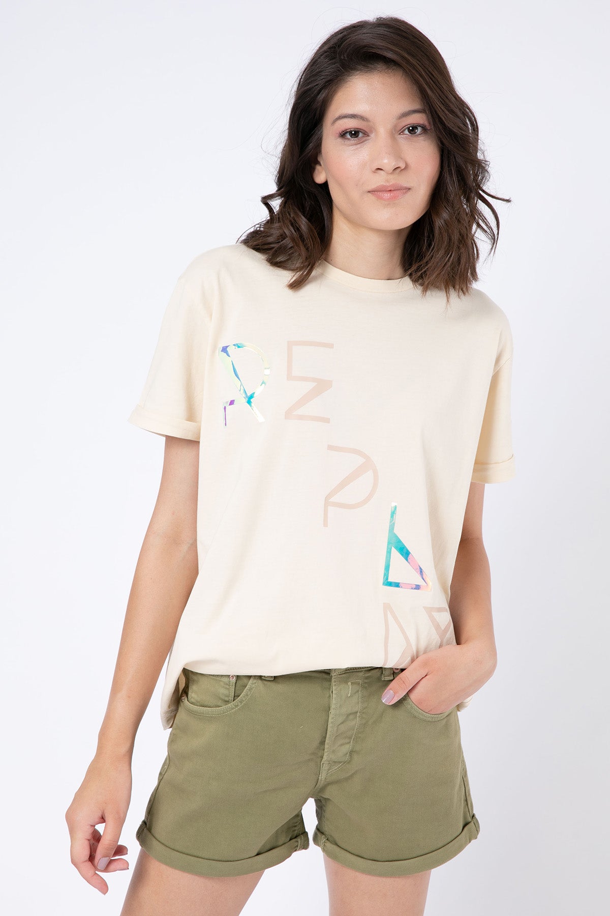 Replay Yuvarlak Yaka Logolu T-shirt-Libas Trendy Fashion Store