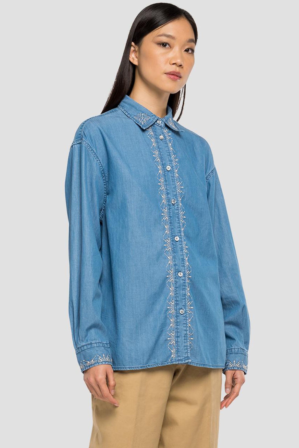 Replay Nakış Detaylı Şamre Gömlek-Libas Trendy Fashion Store