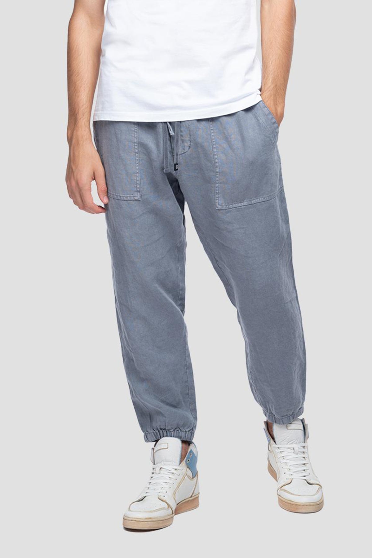 Replay Relaxed Fit Beli Lastikli Keten Pantolon-Libas Trendy Fashion Store