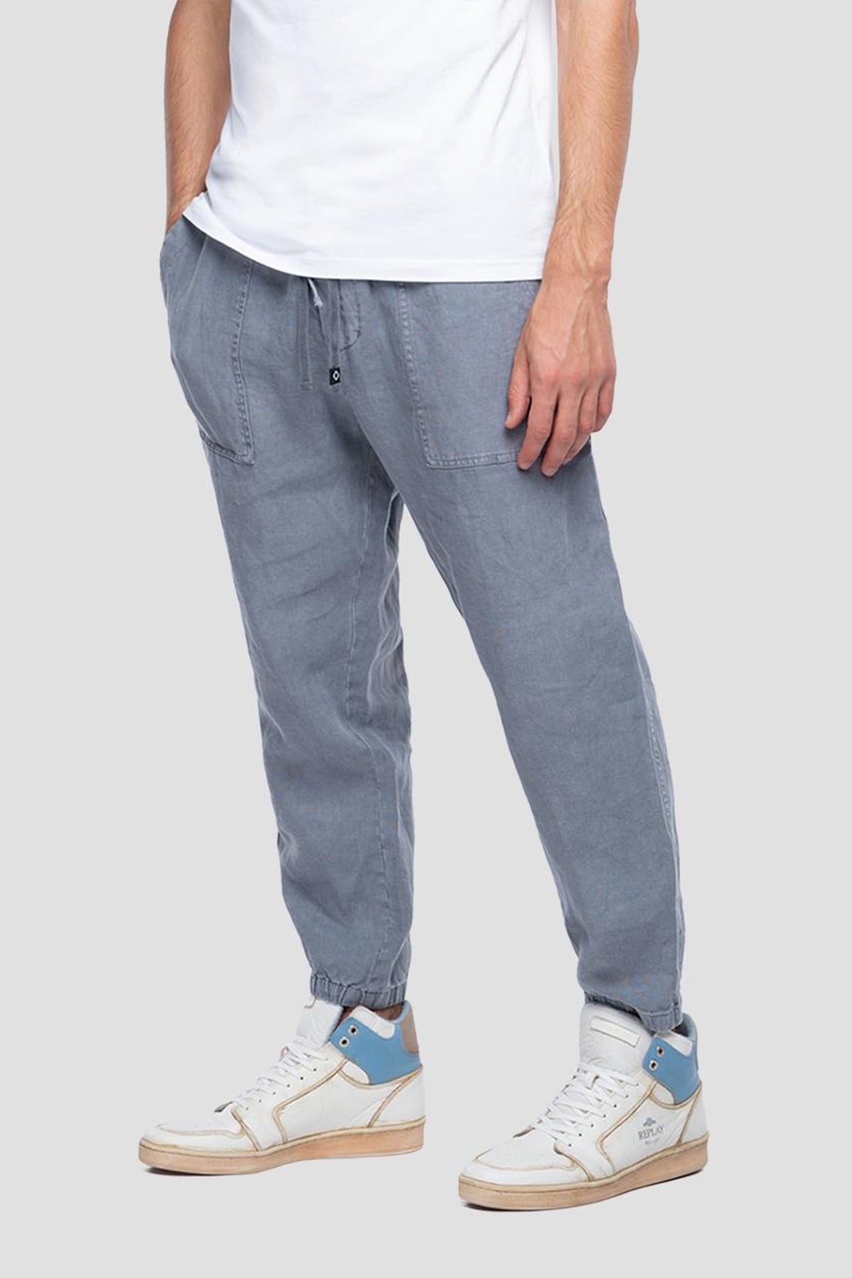 Replay Relaxed Fit Beli Lastikli Keten Pantolon-Libas Trendy Fashion Store