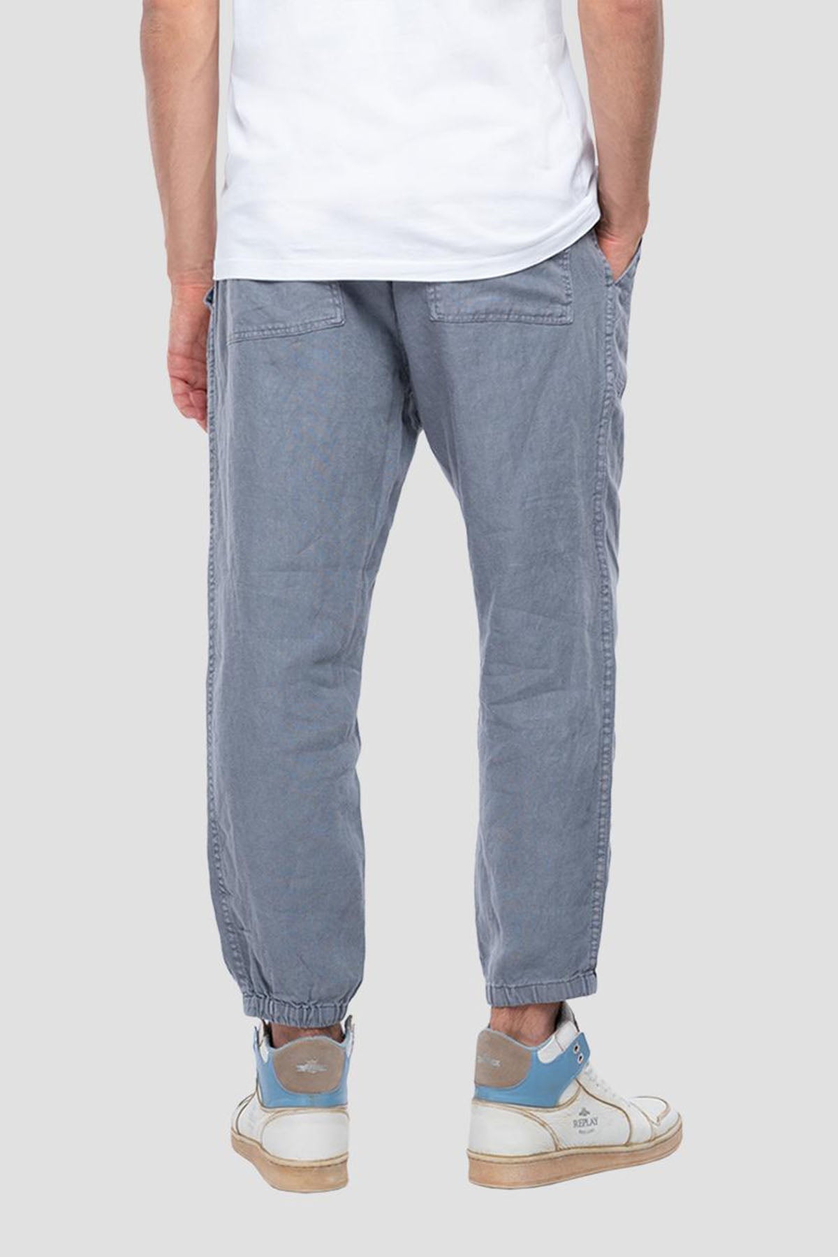 Replay Relaxed Fit Beli Lastikli Keten Pantolon-Libas Trendy Fashion Store