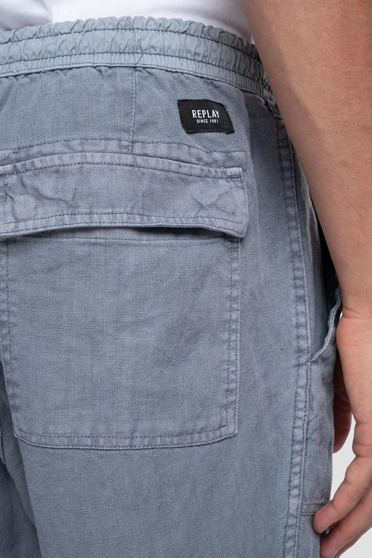 Replay Relaxed Fit Beli Lastikli Keten Pantolon-Libas Trendy Fashion Store