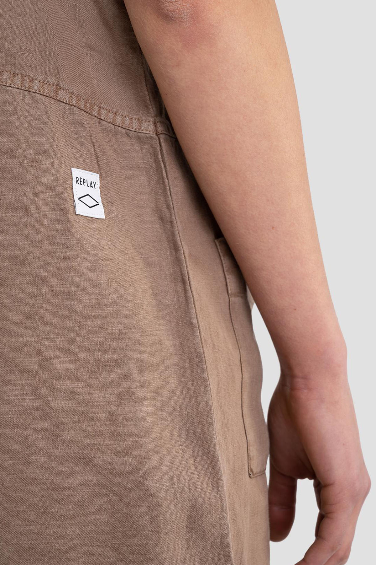 Replay Rahat Kesim Bağlama Askılı Keten Tulum-Libas Trendy Fashion Store