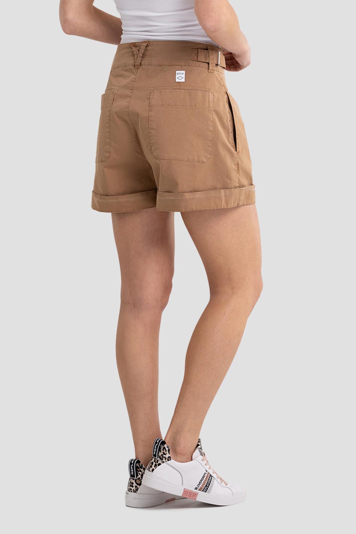 Replay Yüksek Bel Pileli Streç Şort-Libas Trendy Fashion Store