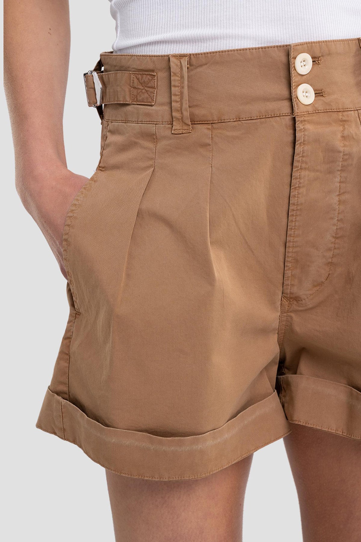 Replay Yüksek Bel Pileli Streç Şort-Libas Trendy Fashion Store