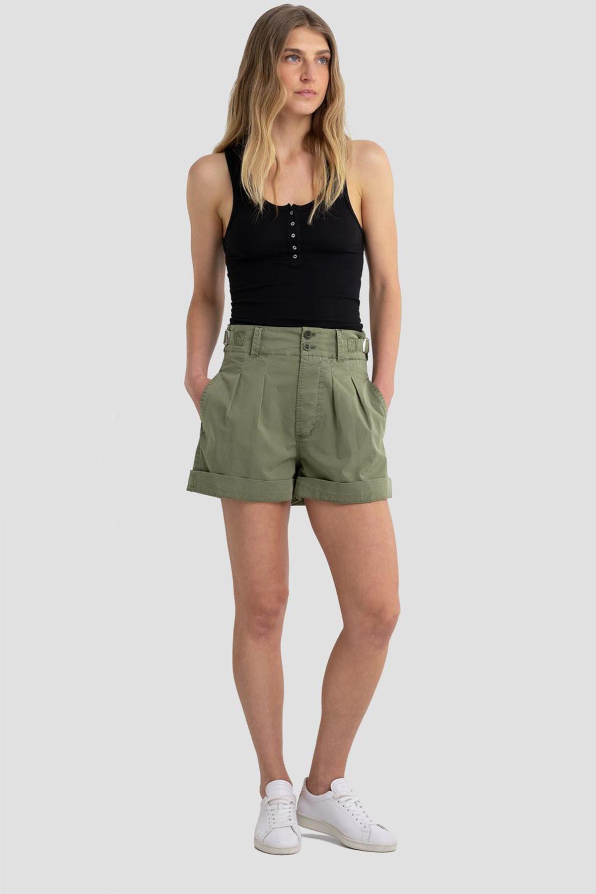 Replay Yüksek Bel Pileli Streç Şort-Libas Trendy Fashion Store