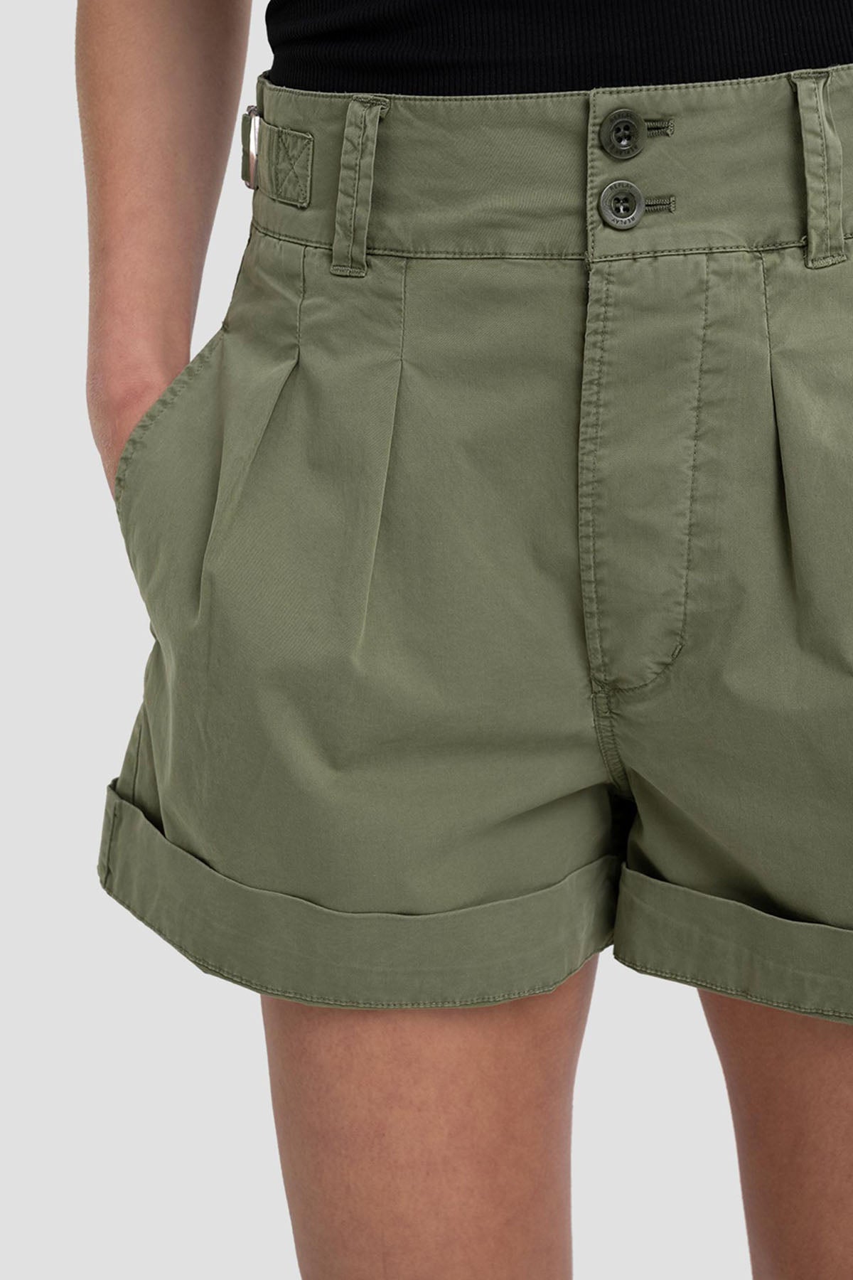 Replay Yüksek Bel Pileli Streç Şort-Libas Trendy Fashion Store