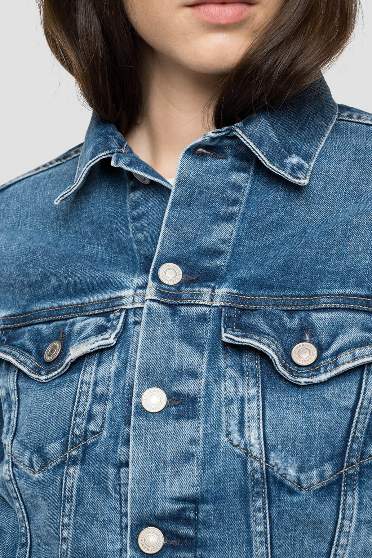 Replay Beli Lastikli Denim Ceket-Libas Trendy Fashion Store