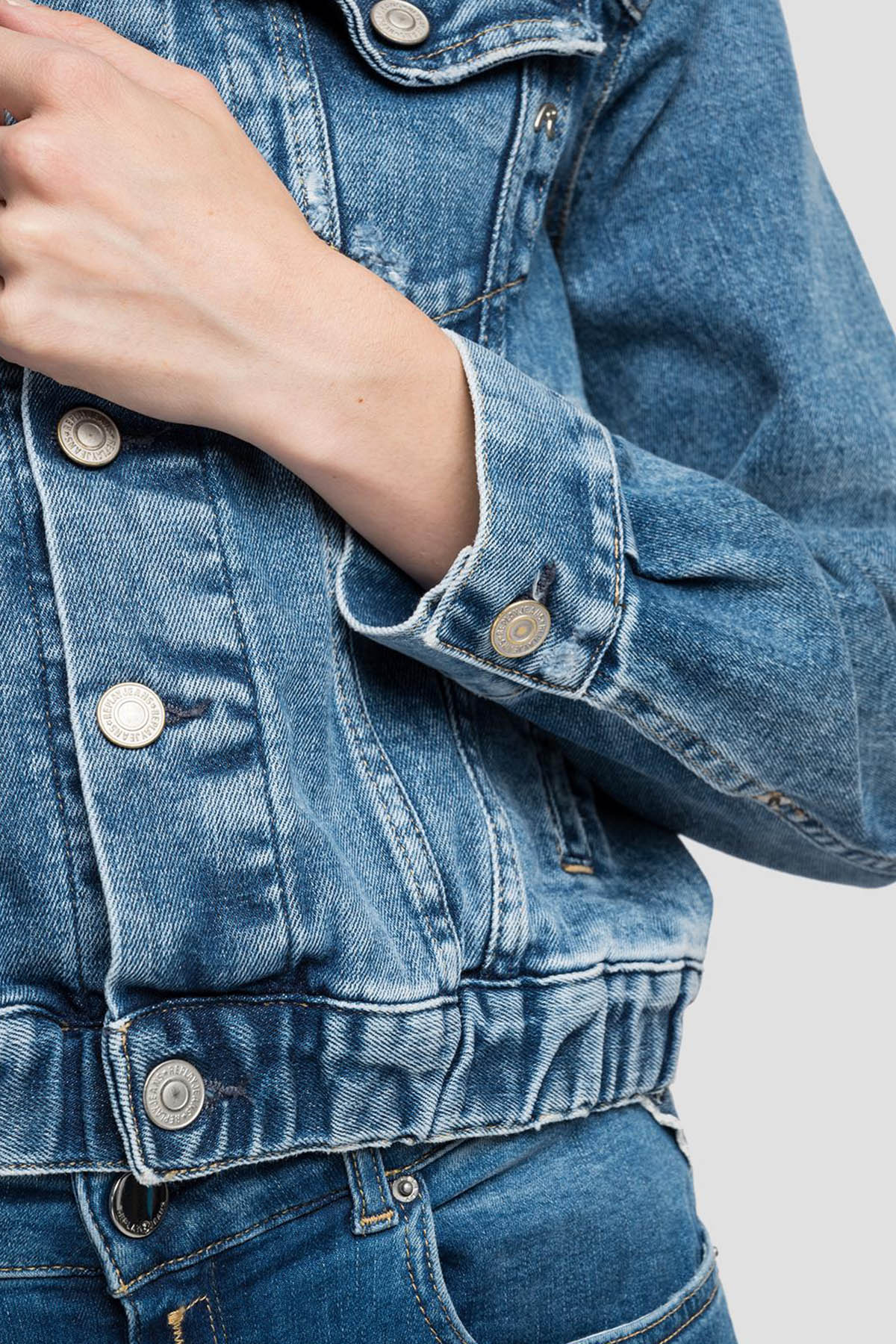 Replay Beli Lastikli Denim Ceket-Libas Trendy Fashion Store