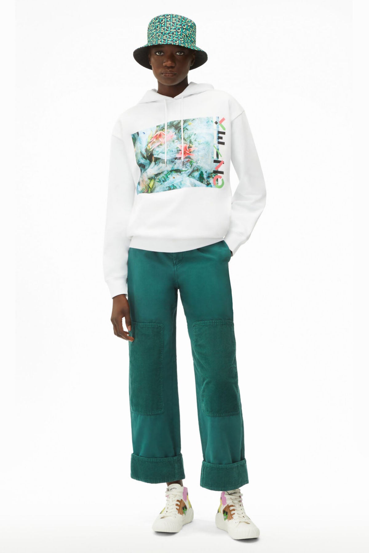Kenzo Baskılı Kapüşonlu Sweatshirt-Libas Trendy Fashion Store