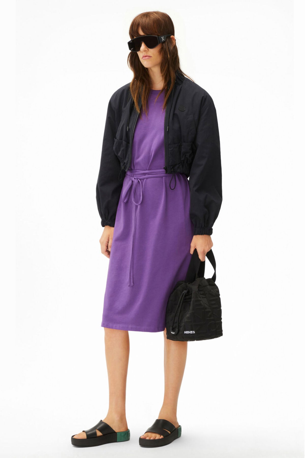 Kenzo Belden Büzgülü Crop Ceket-Libas Trendy Fashion Store